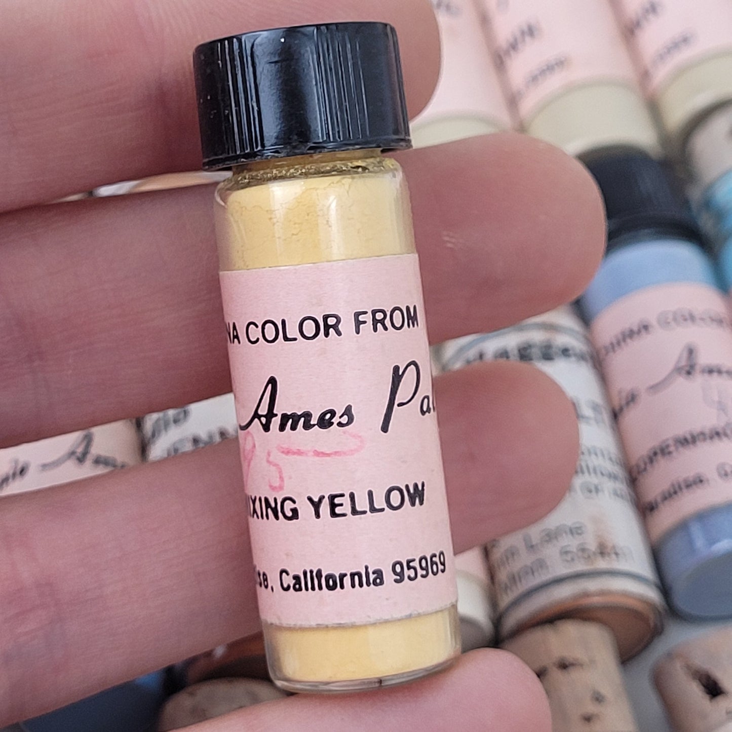 VTG Lot of 130 China Powder Paint Vials Willoughby's/Sonie Ames Palette/Various