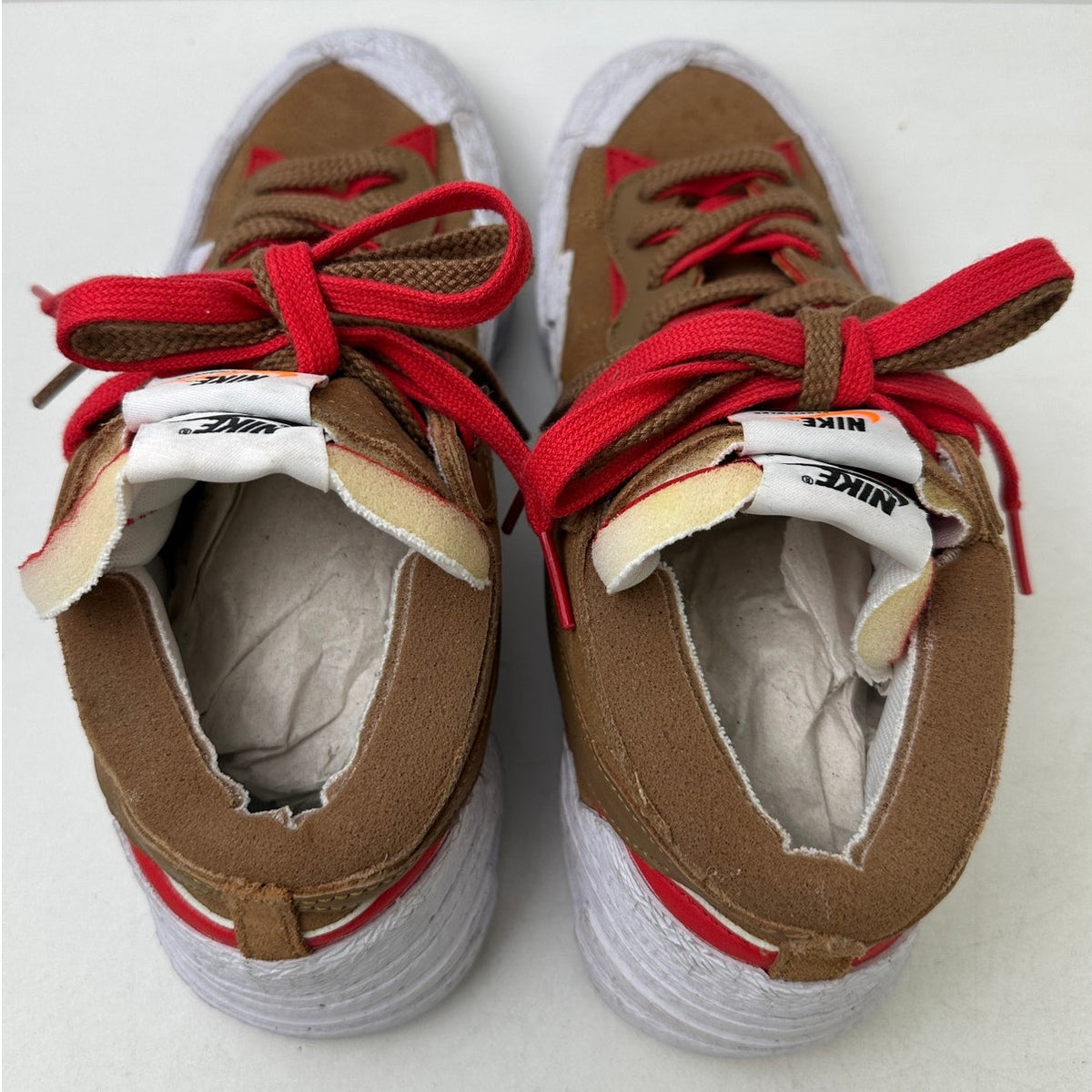 Nike Blazer Low x Sacai British Tan Sneakers Men's Sz 7.5