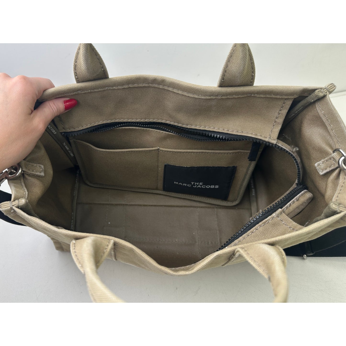 Marc Jacobs The Medium Tote Bag in Slate Green Canvas