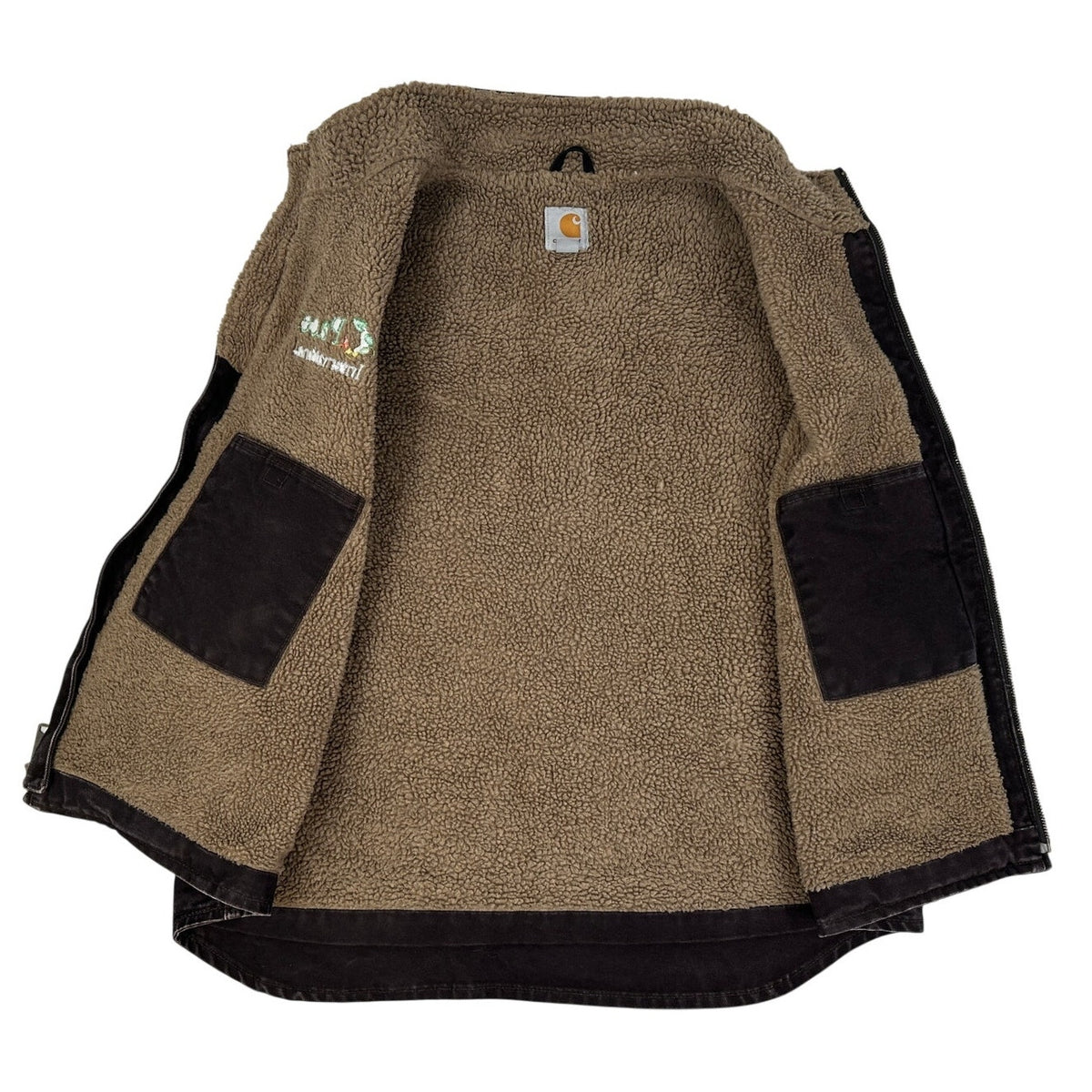 Vintage Carhartt V33 DKB Dark Brown Lined Sandstone Duck Vest XL Pace Int