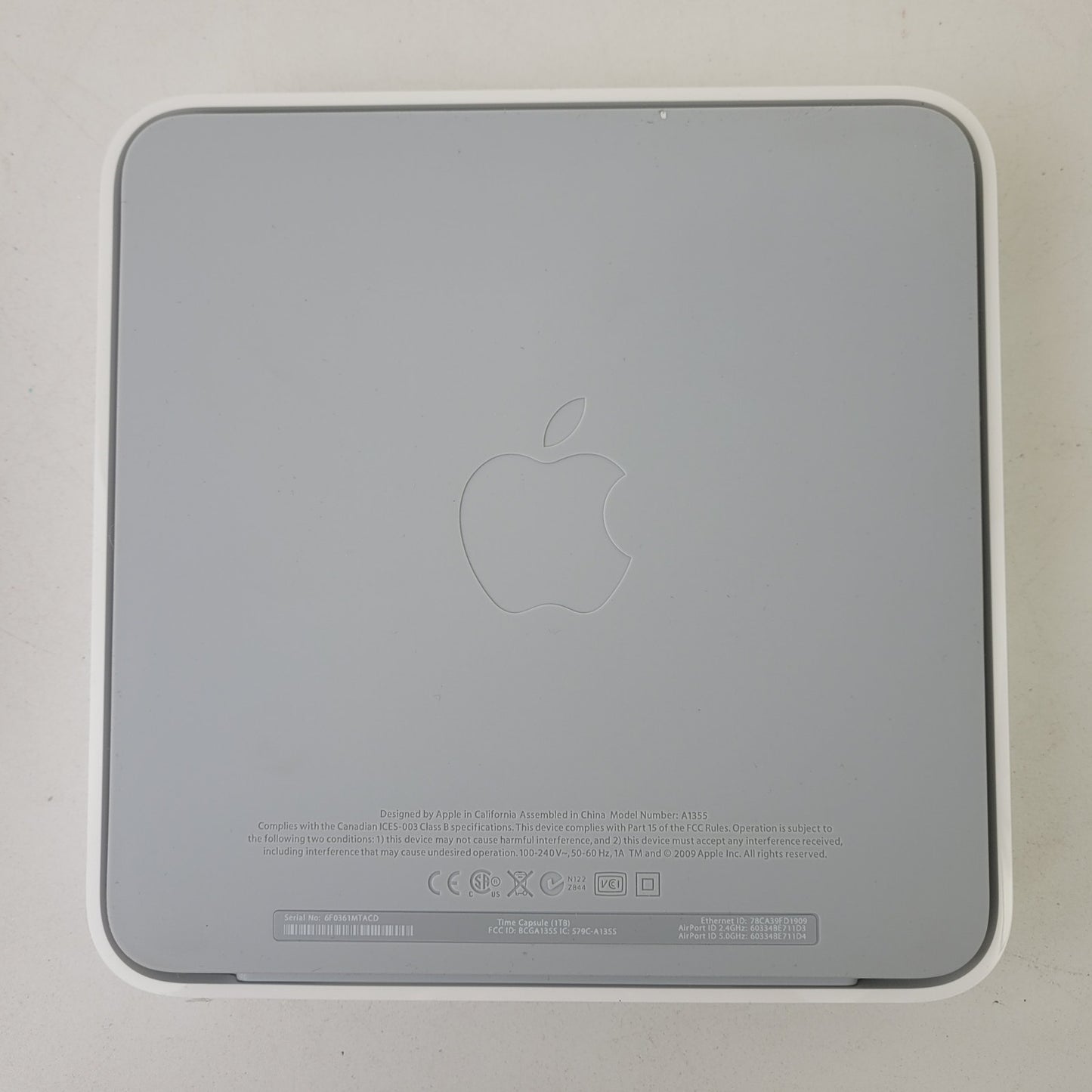 Apple Time Capsule 1TB Model w 802.11n Wi-Fi Hard Drive | untested