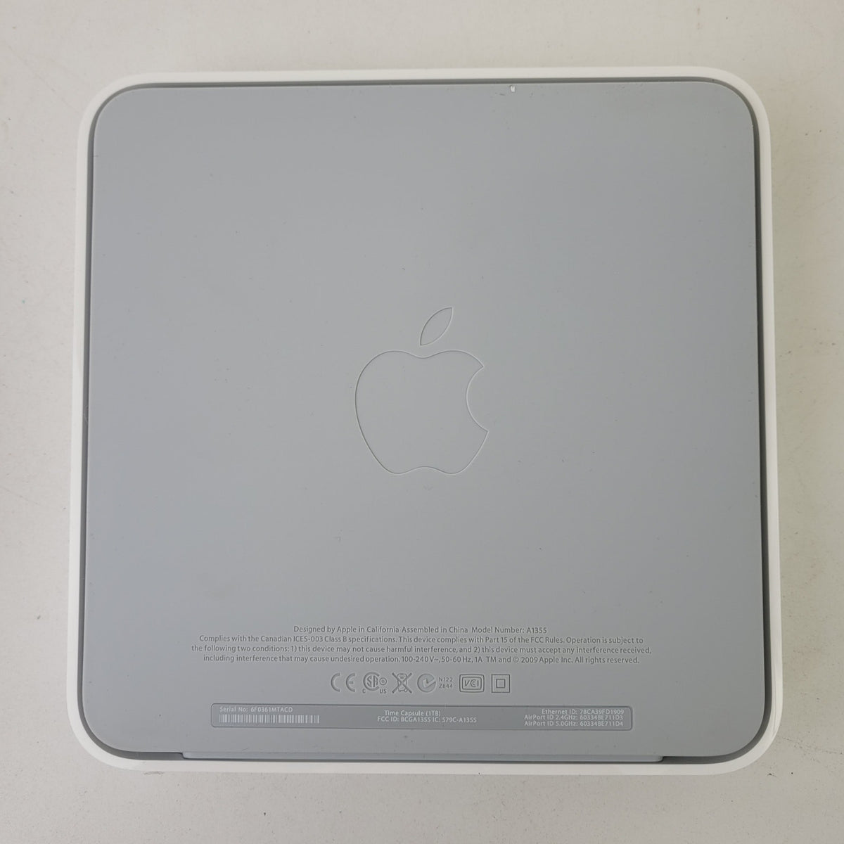 Apple Time Capsule 1TB Model w 802.11n Wi-Fi Hard Drive | Untested