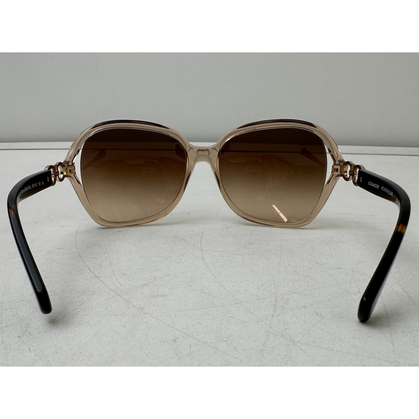 Coach HC8145 Kissing C Translucent Nude Butterfly Sunglasses