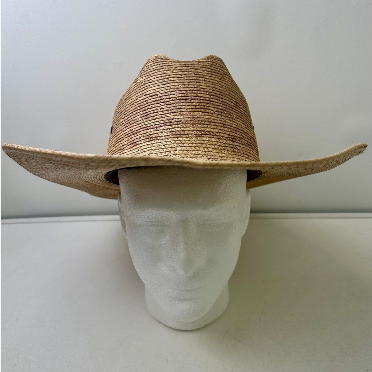 Tony Lama 100% Cowboy Palma Natural Straw Western Hat Sz 7 1/4