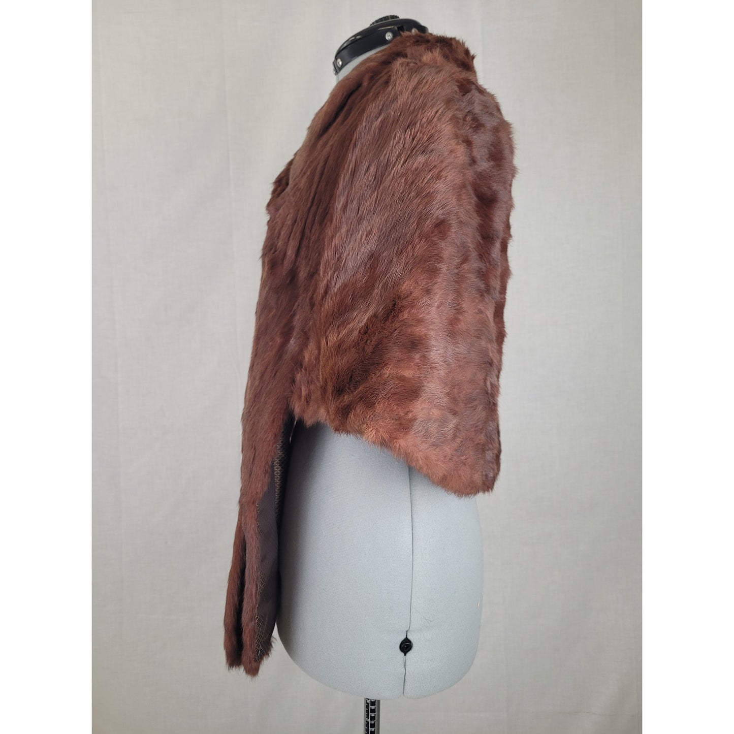 Vintage MacDougall's Seattle Adjustable Mahogany Mink Fur Stole Capelet