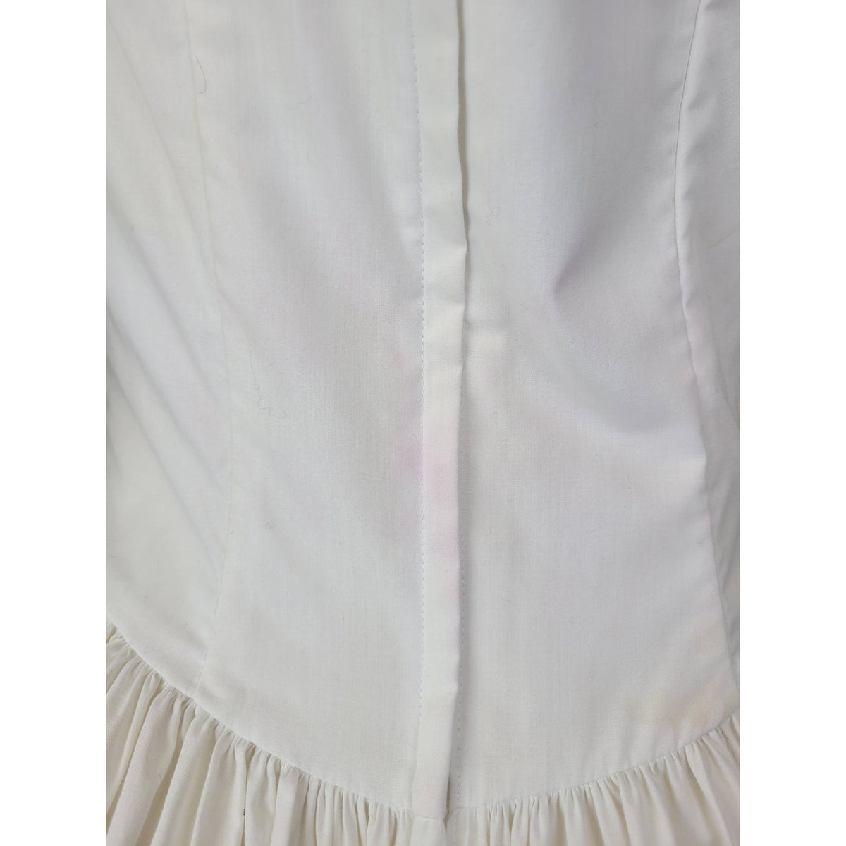 Vintage 1980s Gunne Sax White Off-the-Shoulder Bridal Midi Dress Sz M