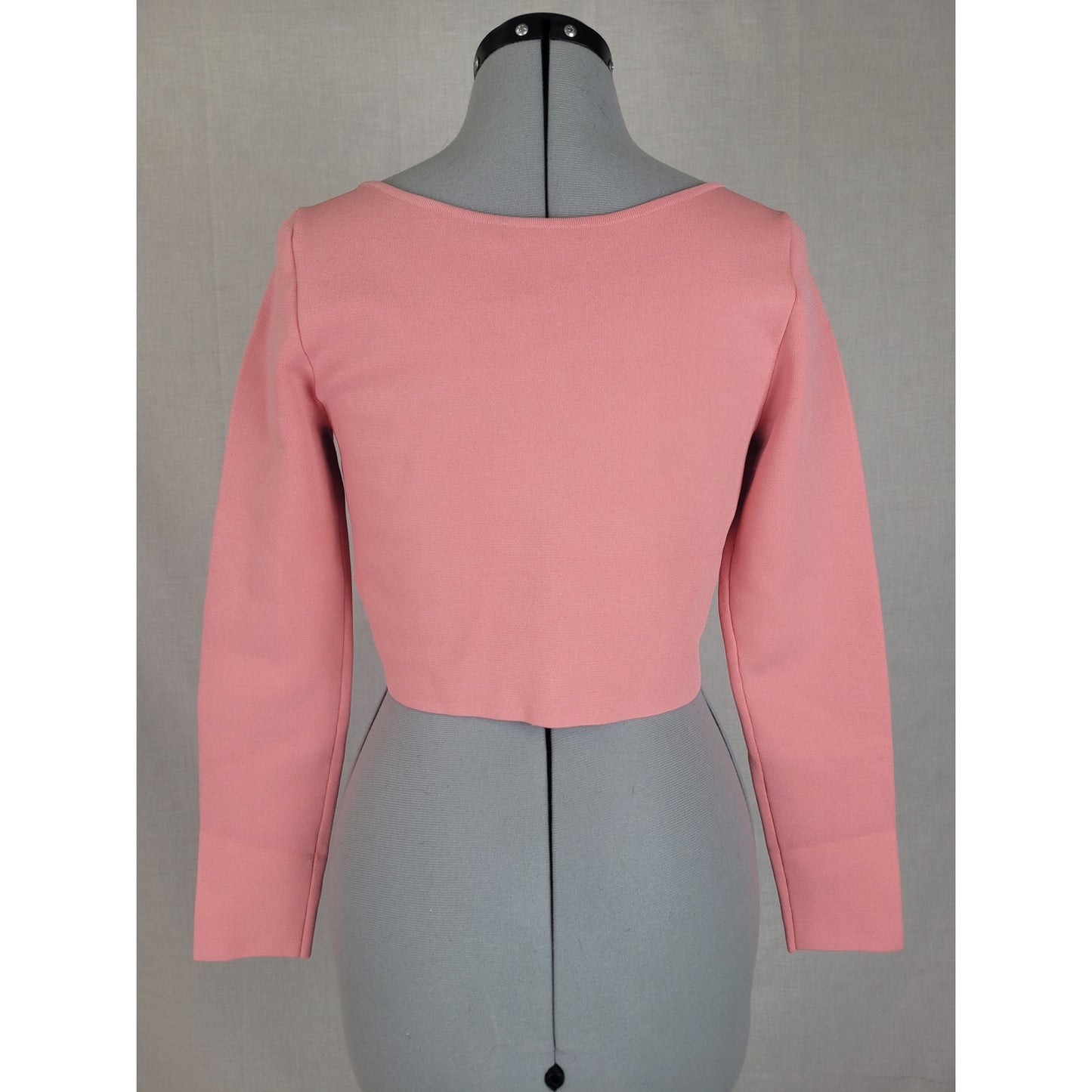 Alice + Olivia Front Tie Pink Rose Cropped Cardigan Women's Sz L NWT