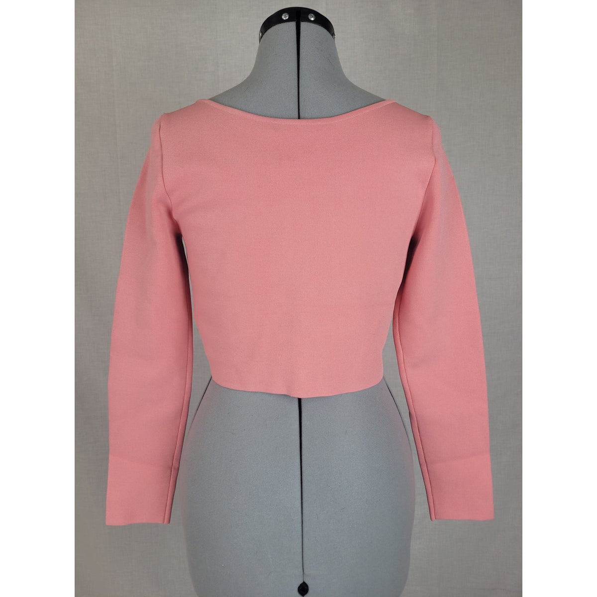 Alice + Olivia Front Tie Pink Rose Cropped Cardigan Women's Sz L NWT