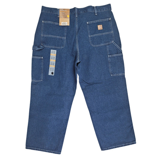 Carhartt B13 DST Loose Original Fit Work Dungaree Jeans Dark Wash Men's Sz 40x28