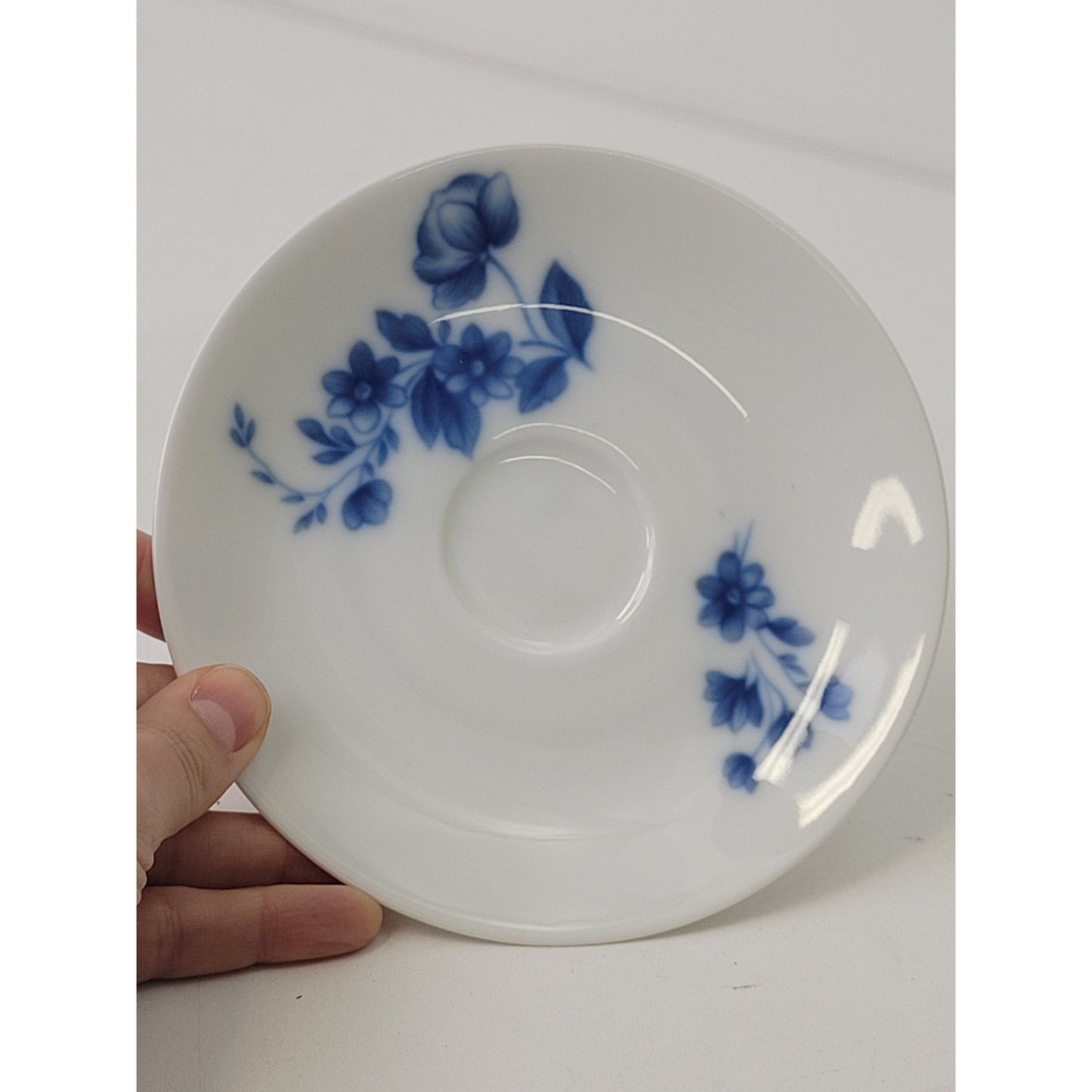 Vintage Set of 5 Arzberg Midnight Rose Teacups & Saucers Germany