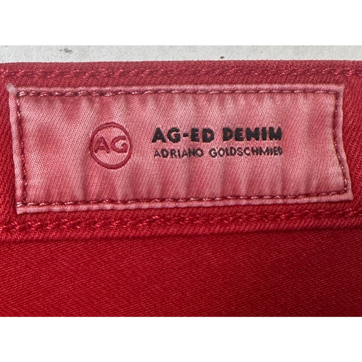AG Adriano Goldschmied The Prima Ankle Red Cigarette Jean Women's Sz 25 | NWT