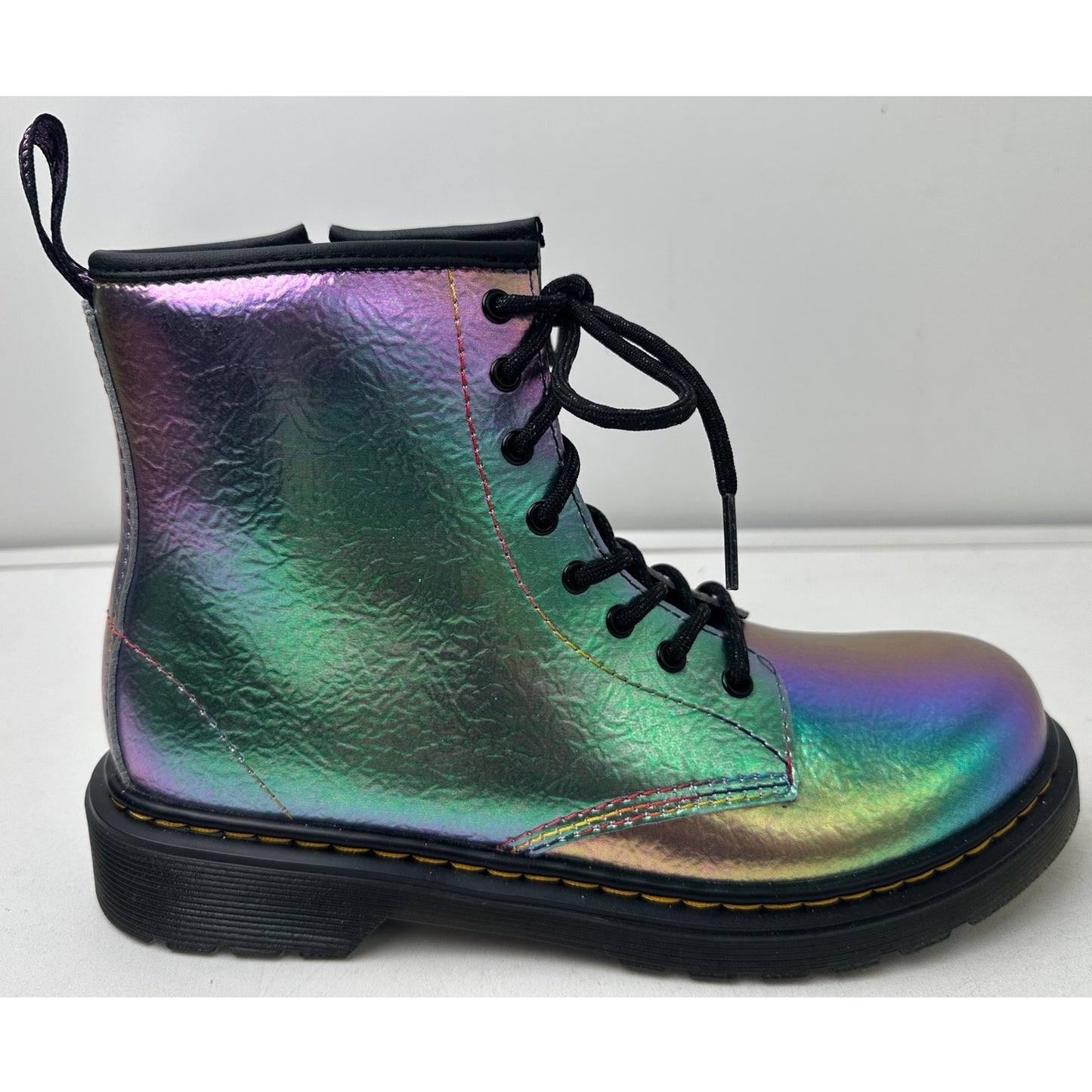 Dr. Martens 1460 Rainbow Crinkle Leather Boots Women's Sz 5