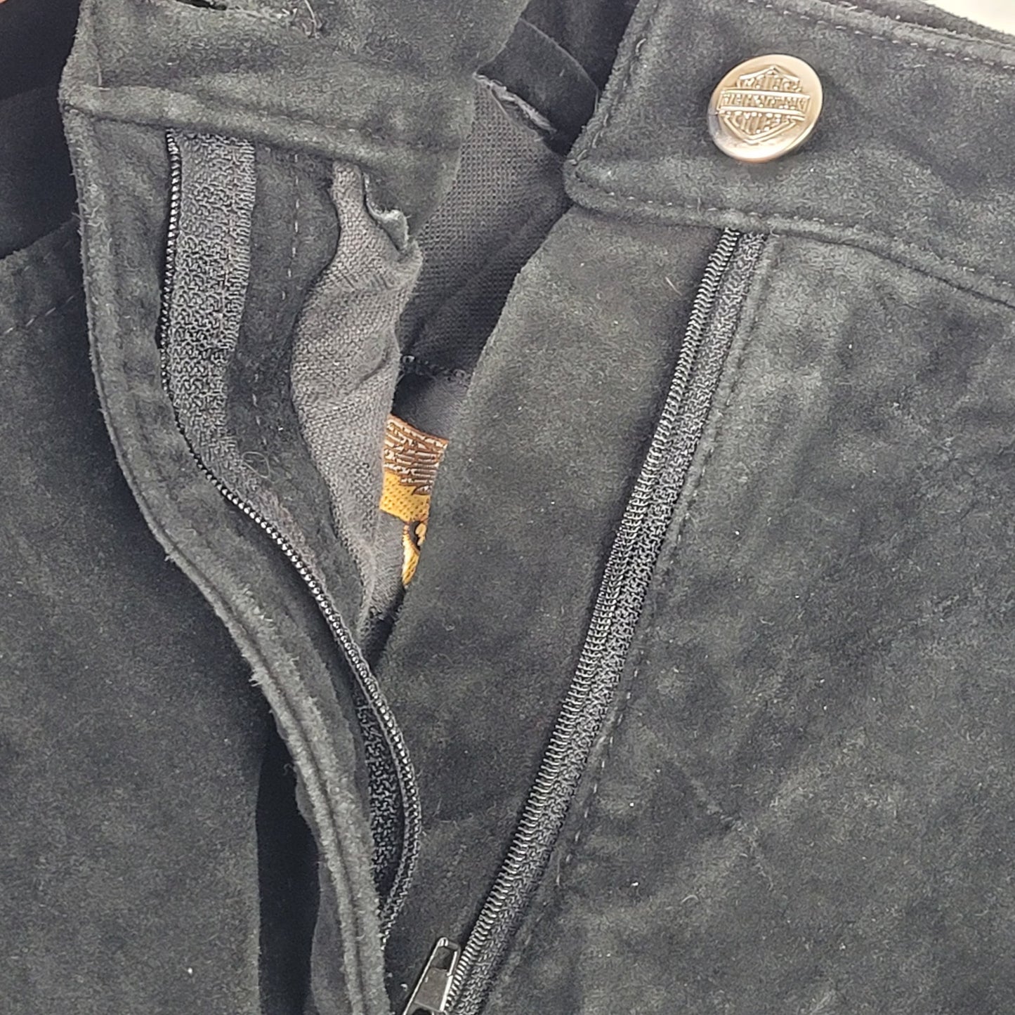 Vintage Harley Davidson Suede Leather High Rise Shorts Women's Sz 30" Waist