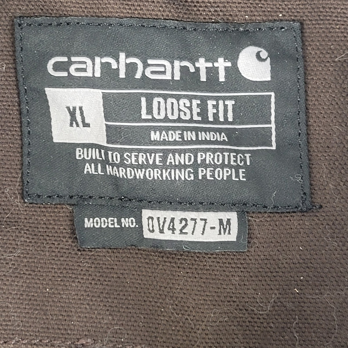 Carhartt Washed Duck Sherpa-Lined Mock-Neck Vest Loose Fit Men's Sz XL