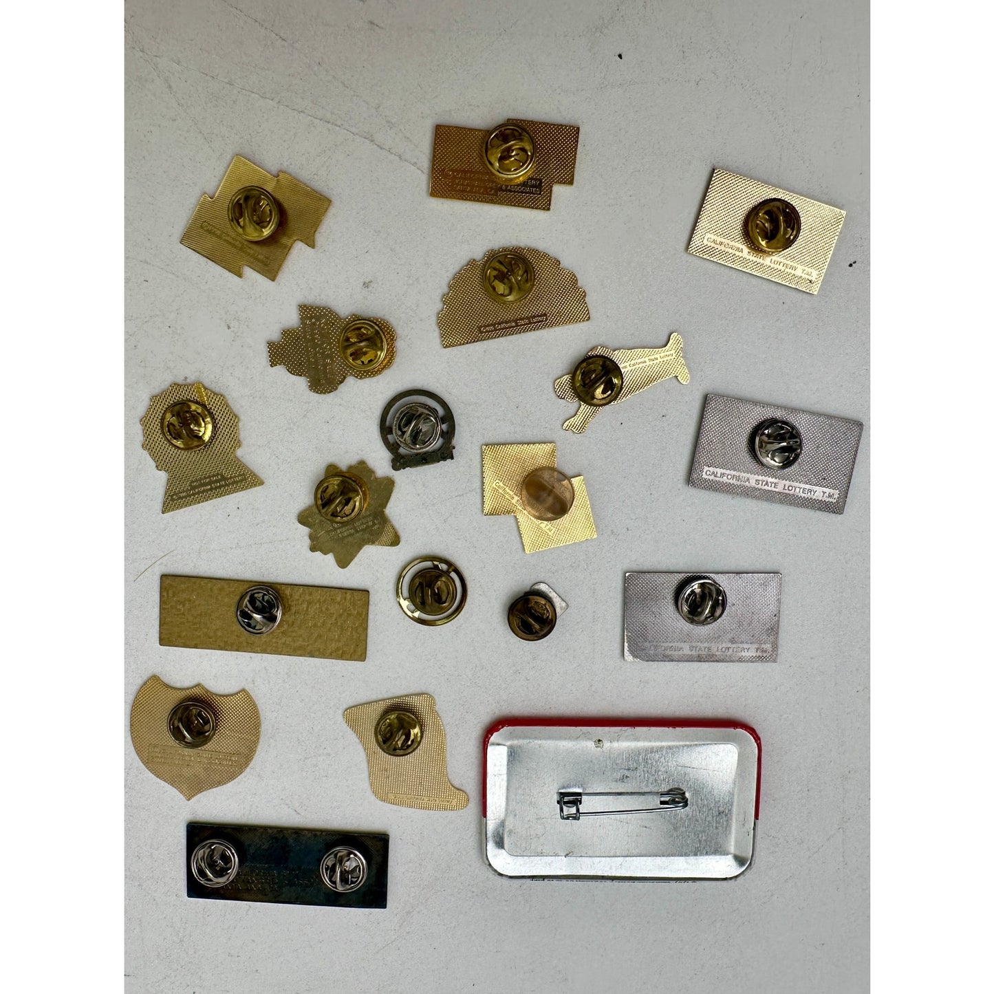 Lot of Vintage California Lottery Lapel Pins
