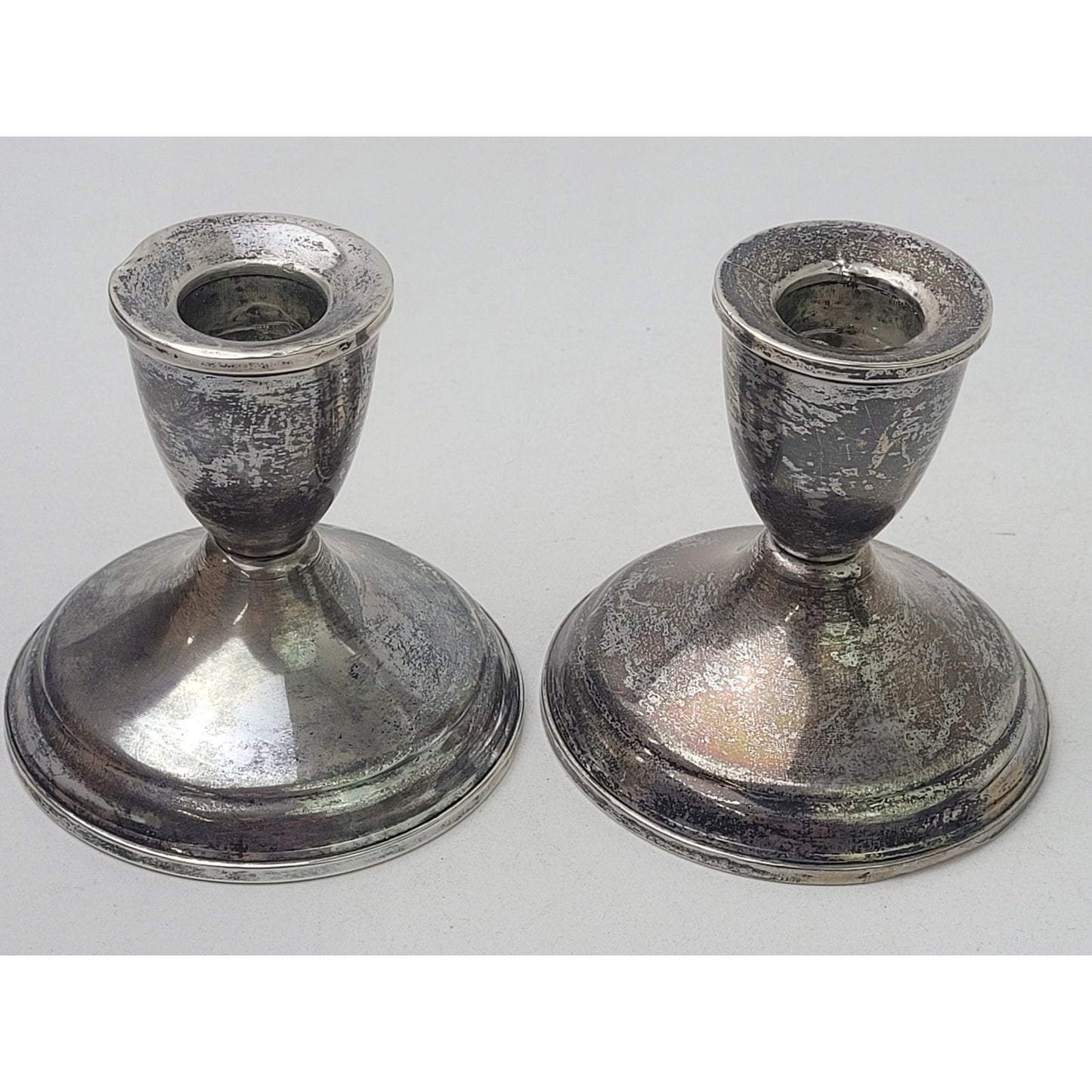 Vintage Duchin Sterling Silver Weighted Candlesticks Set of 2 | 383.48 grams