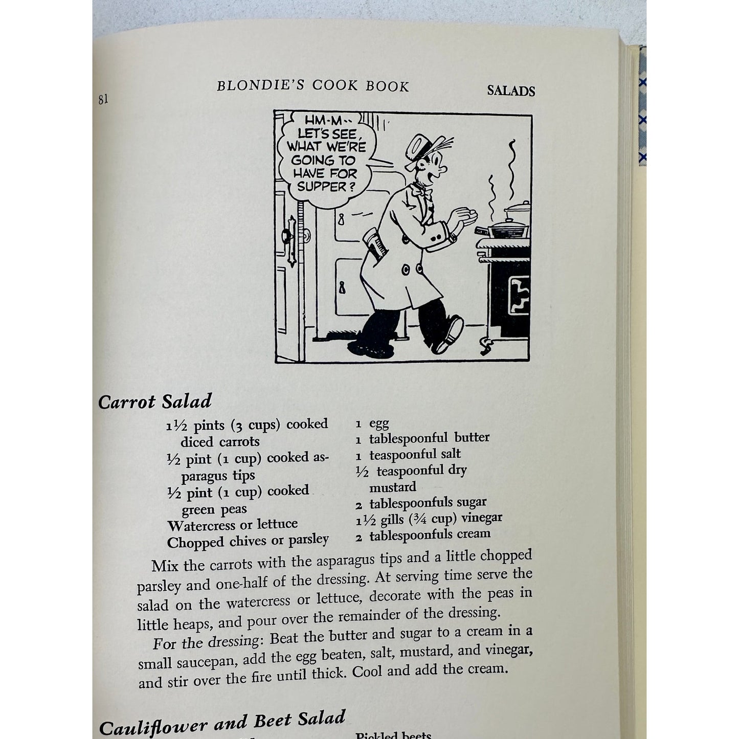 Vintage Blondie's Cook Book: Soups, Salads, Sandwiches 1947 by Chic Young