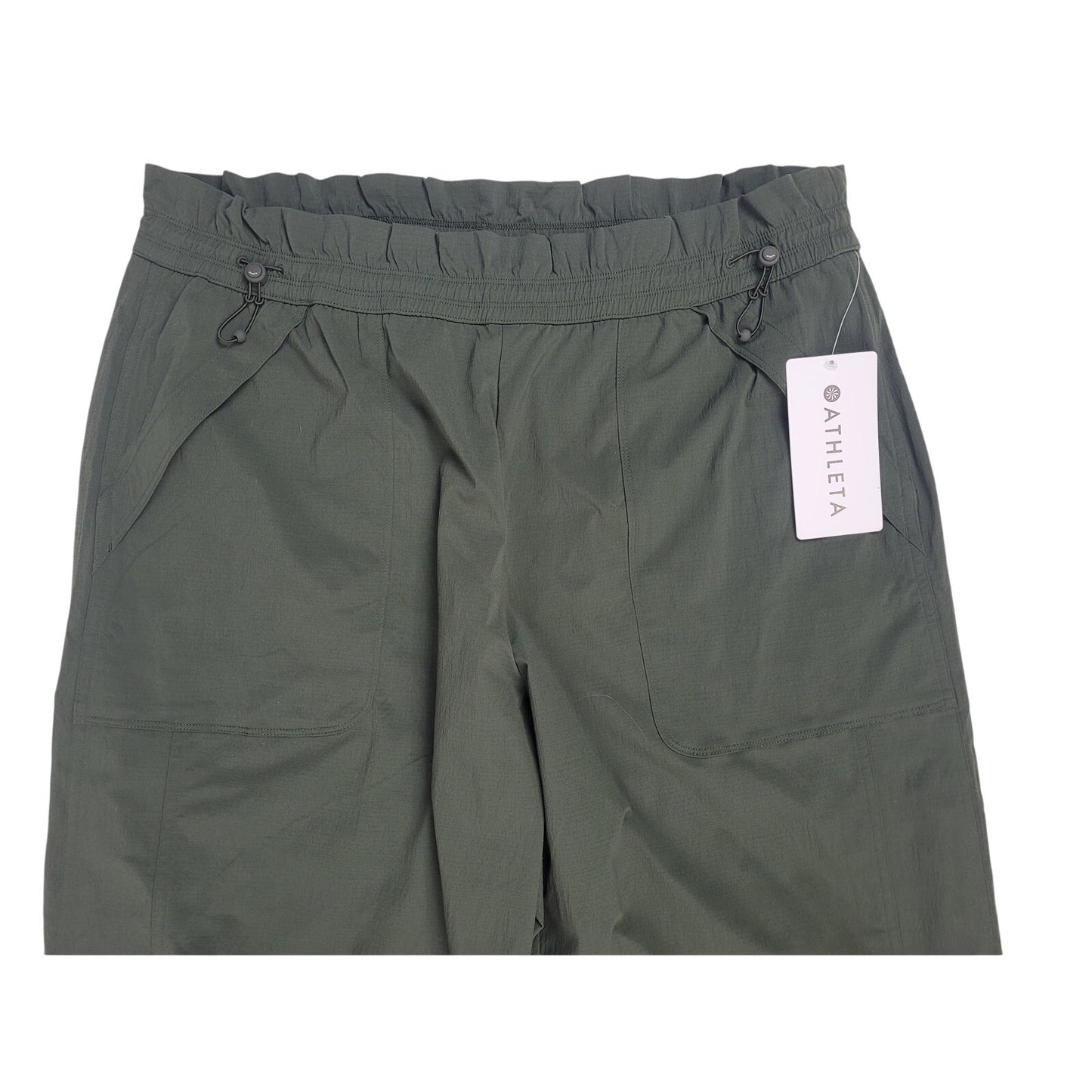 Athleta Trekkie Parachute Pant Olive Green Women's Sz XL NWT