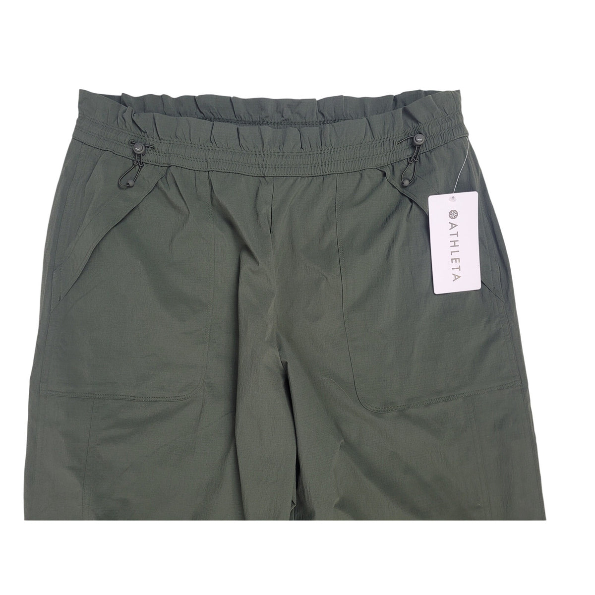 Athleta Trekkie Parachute Pant Olive Green Women's Sz XL NWT