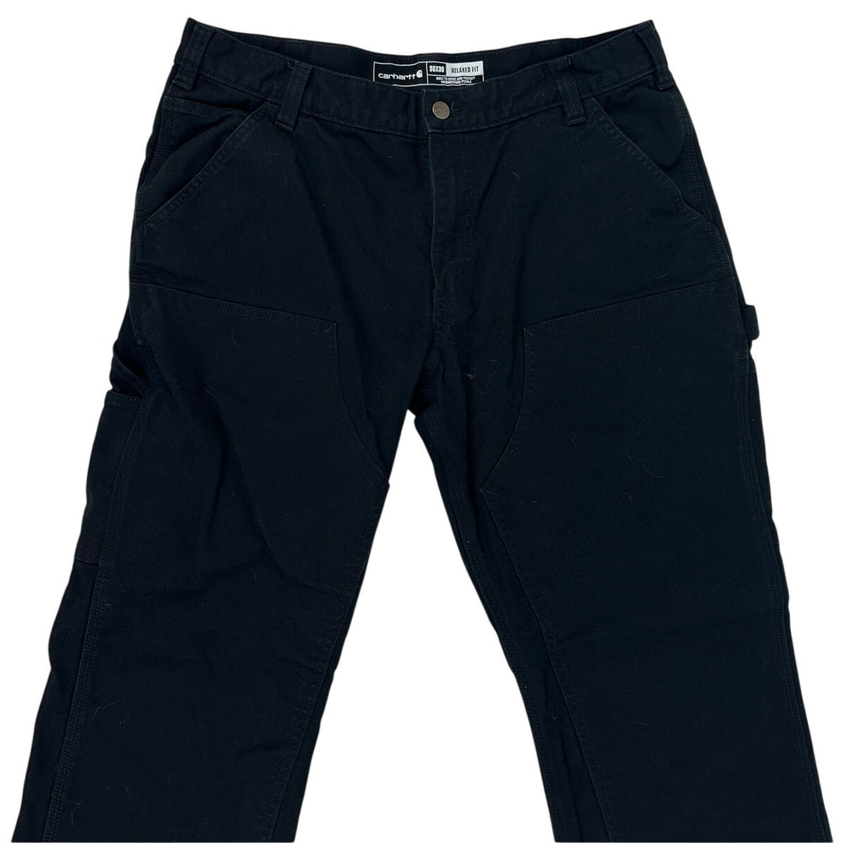 Carhartt Black Rugged Flex Double-Front Duck Utility Work Pants Men's Sz 36x30