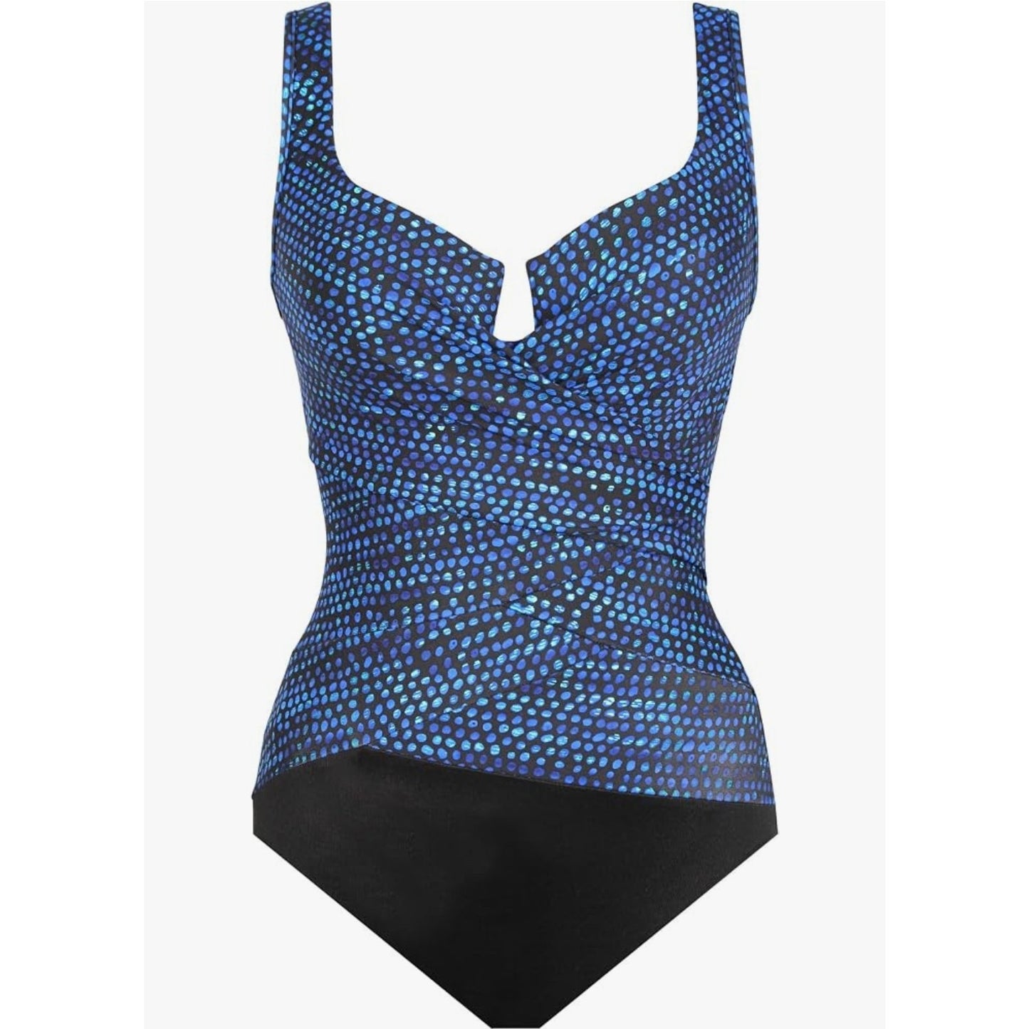 Miraclesuit Layered Escape Tummy Control One Piece Swimsuit Sz 16 | MSRP: $188