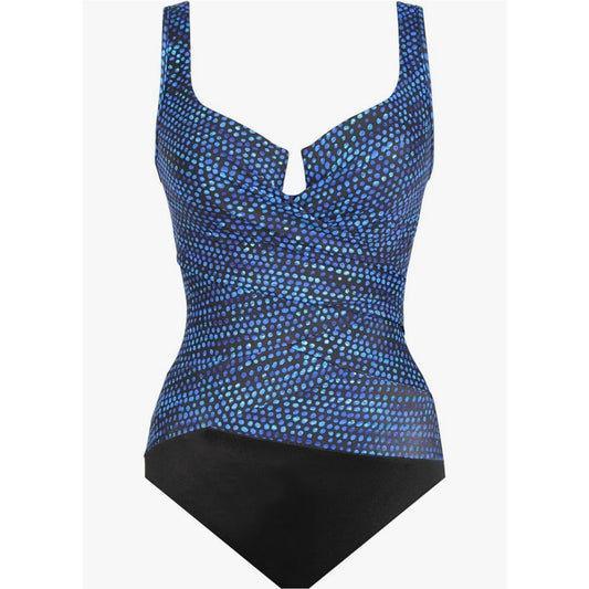 Miraclesuit Layered Escape Tummy Control One Piece Swimsuit Sz 16 | MSRP: $188