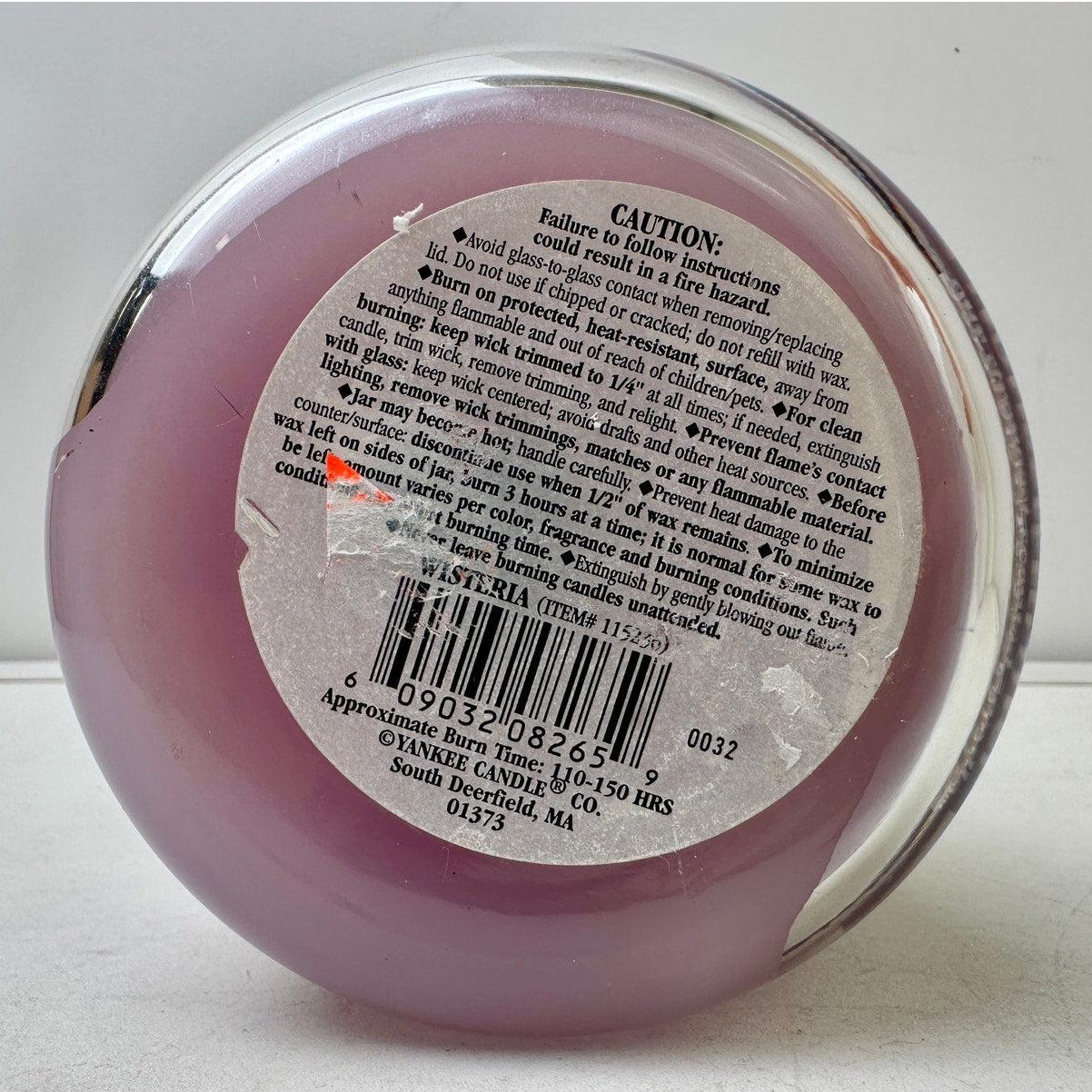 Retired Vintage Yankee Candle Wisteria Housewarmer Large 22oz Jar
