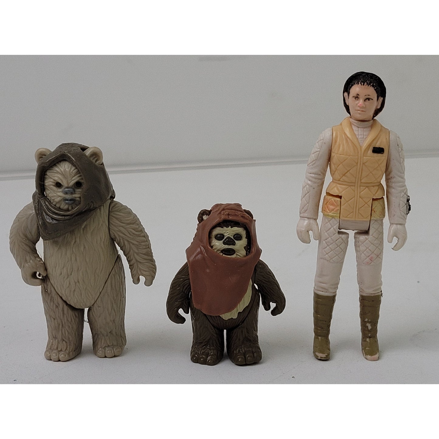 1980s Star Wars Figurines Lot Lumat Ewok, Wicket Ewok & Princess Leia