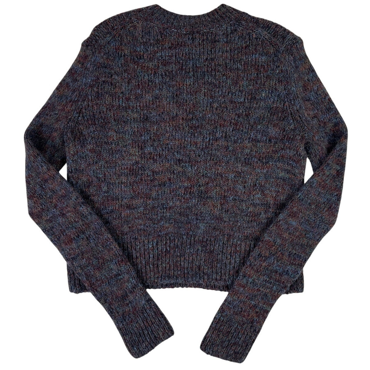 Vince Purple Marled Alpaca-Blend Crew-Neck Sweater Women's Sz M