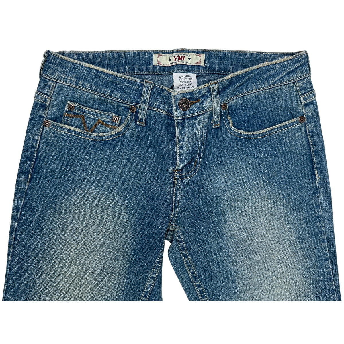 YMI Y2K Low-Rise Medium Wash Flare Jeans Women's Sz 7