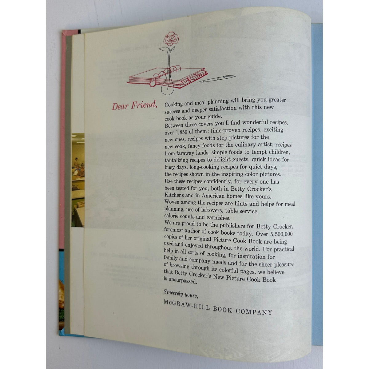 Vintage 1961 Betty Crocker's New Picture Cook Book (First Edition, Sixth Printing)