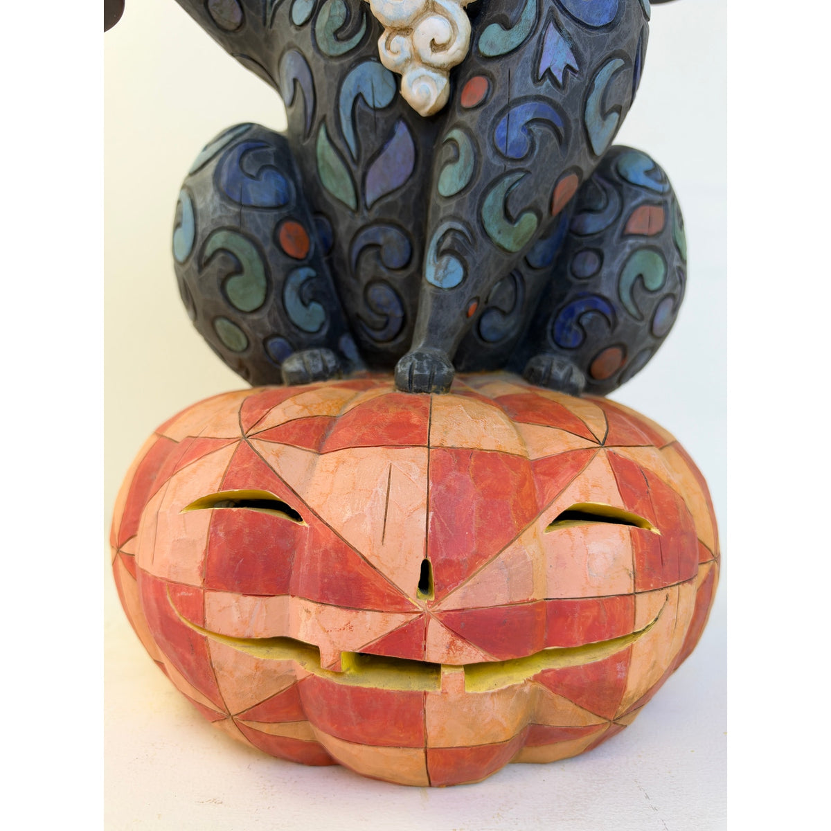 VTG Jim Shore Heartwood Creek On the Night Watch Lighted Halloween Cat Figurine