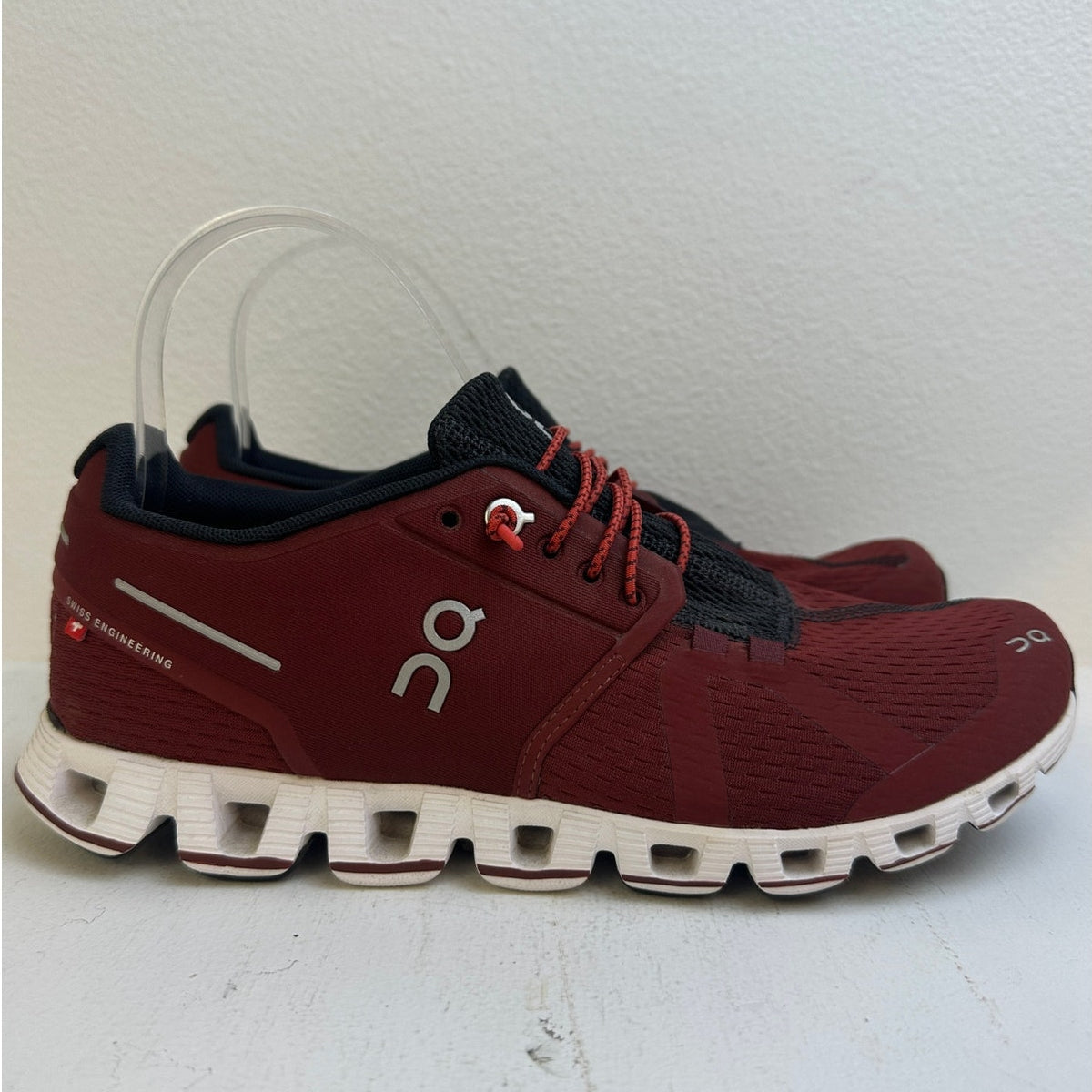 On Cloud Running Shoes Burgundy Ruby Red 19.99193 Women's Sz 8