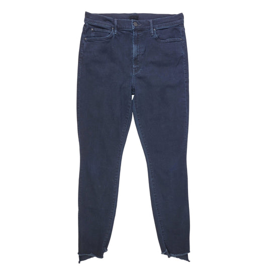 MOTHER The Stunner Zip Two Step Fray Dark Wash Skinny Jeans | Women's Sz 30