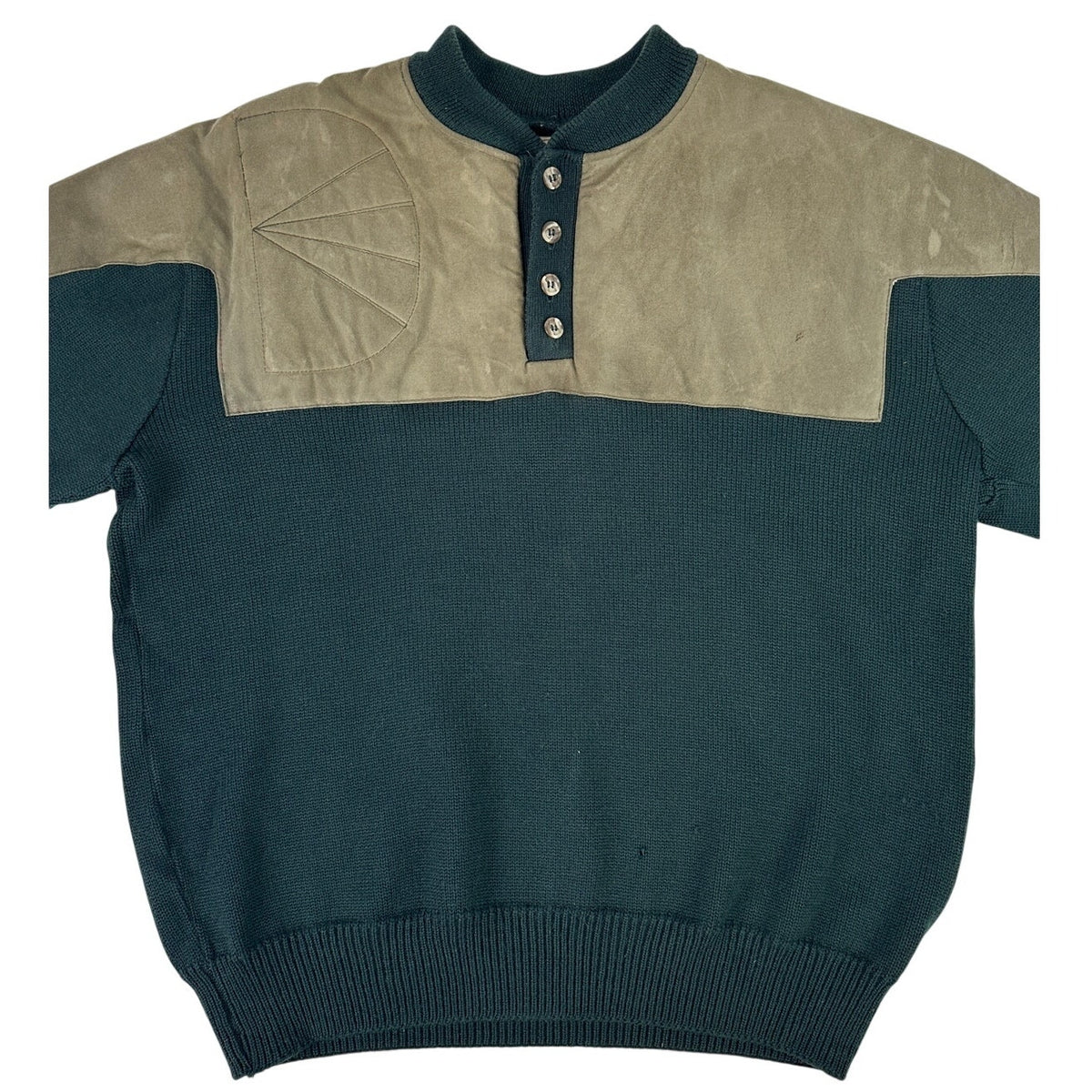 Vintage C.C. Filson Co. Green Henley Waterfowl Guide Sweater Men's Sz XL