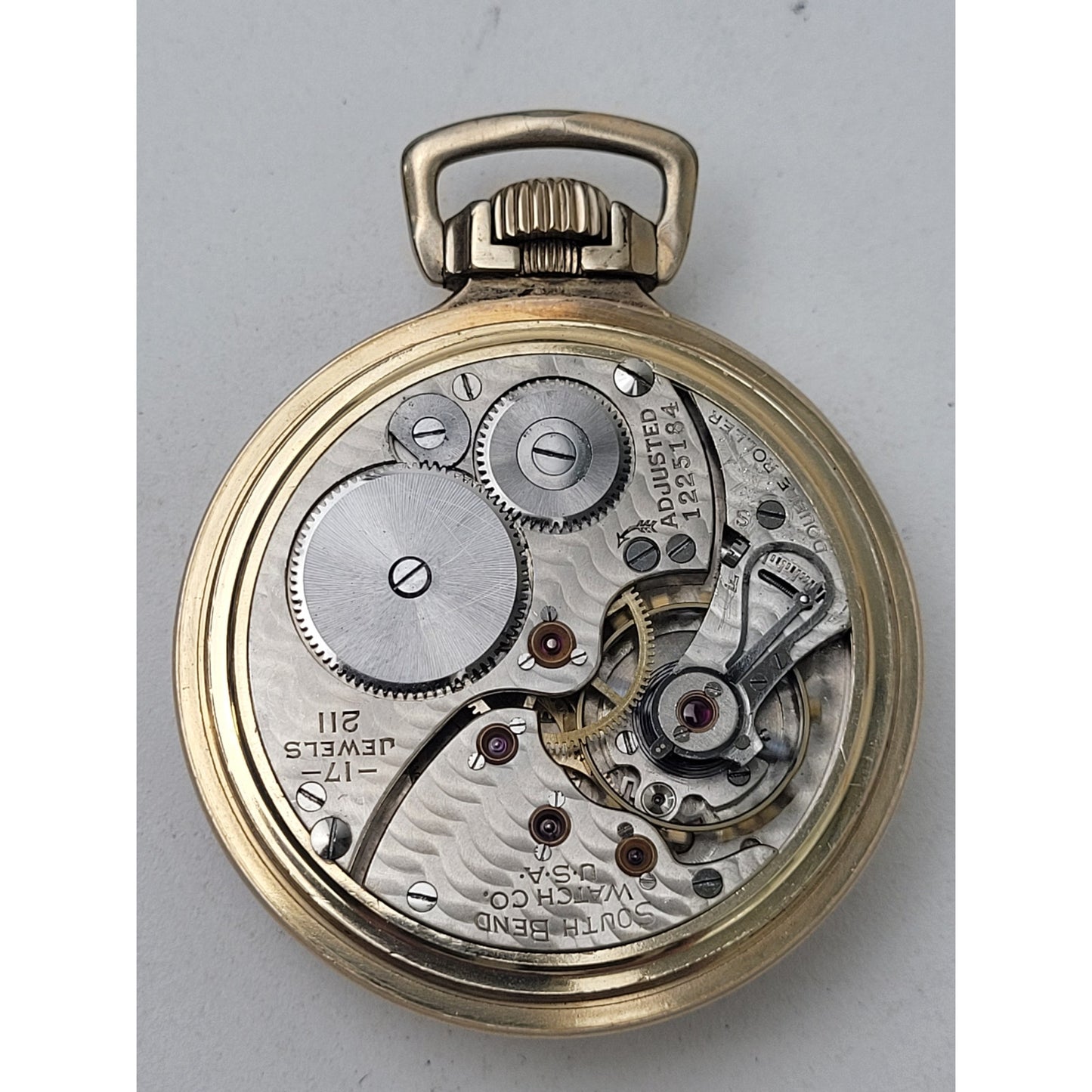 Antique 1920s South Bend 17J 10K GF Open Face Pocket Watch Made in USA | Working