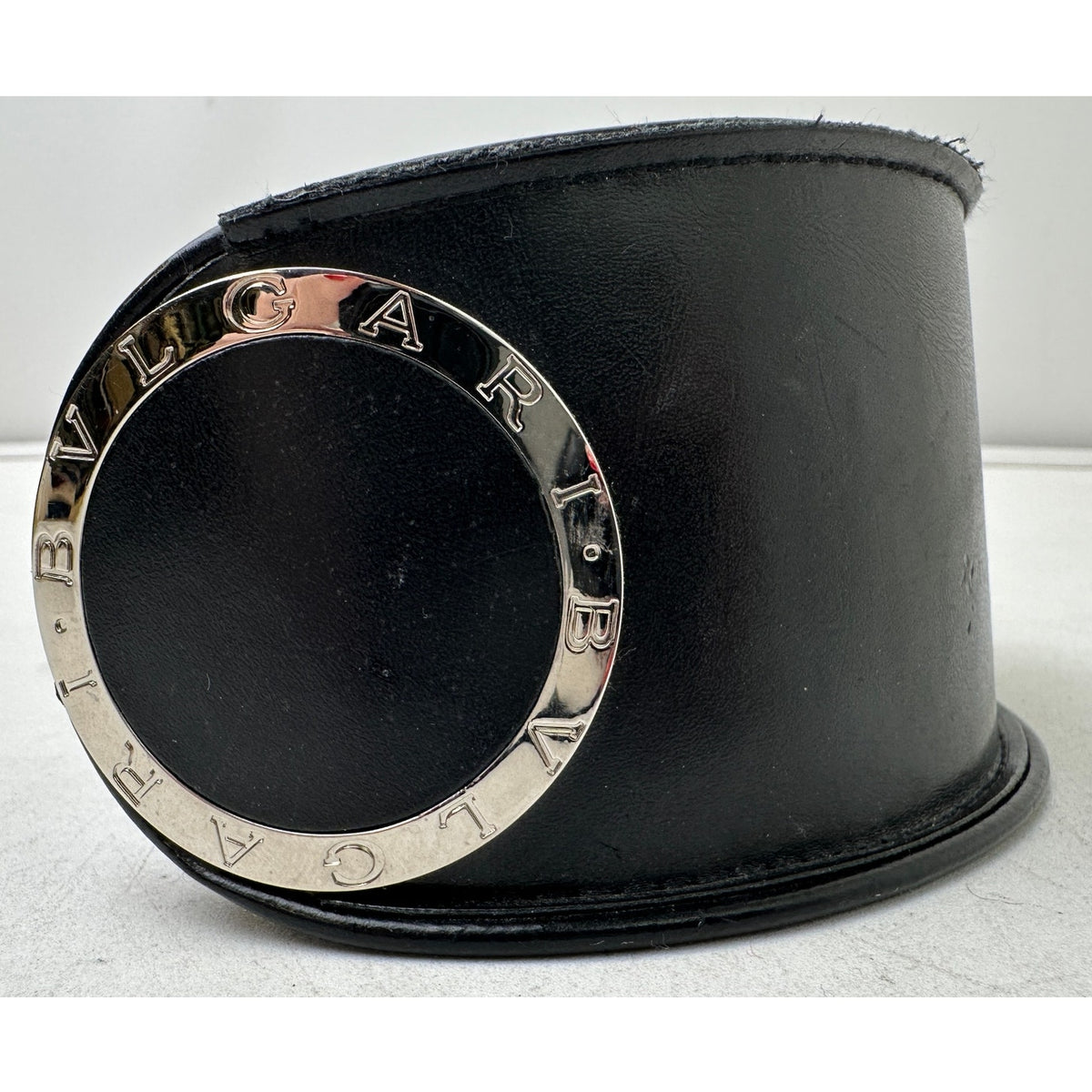 BVLGARI Crystal Rhinestone Shield Sunglasses with Leather Case
