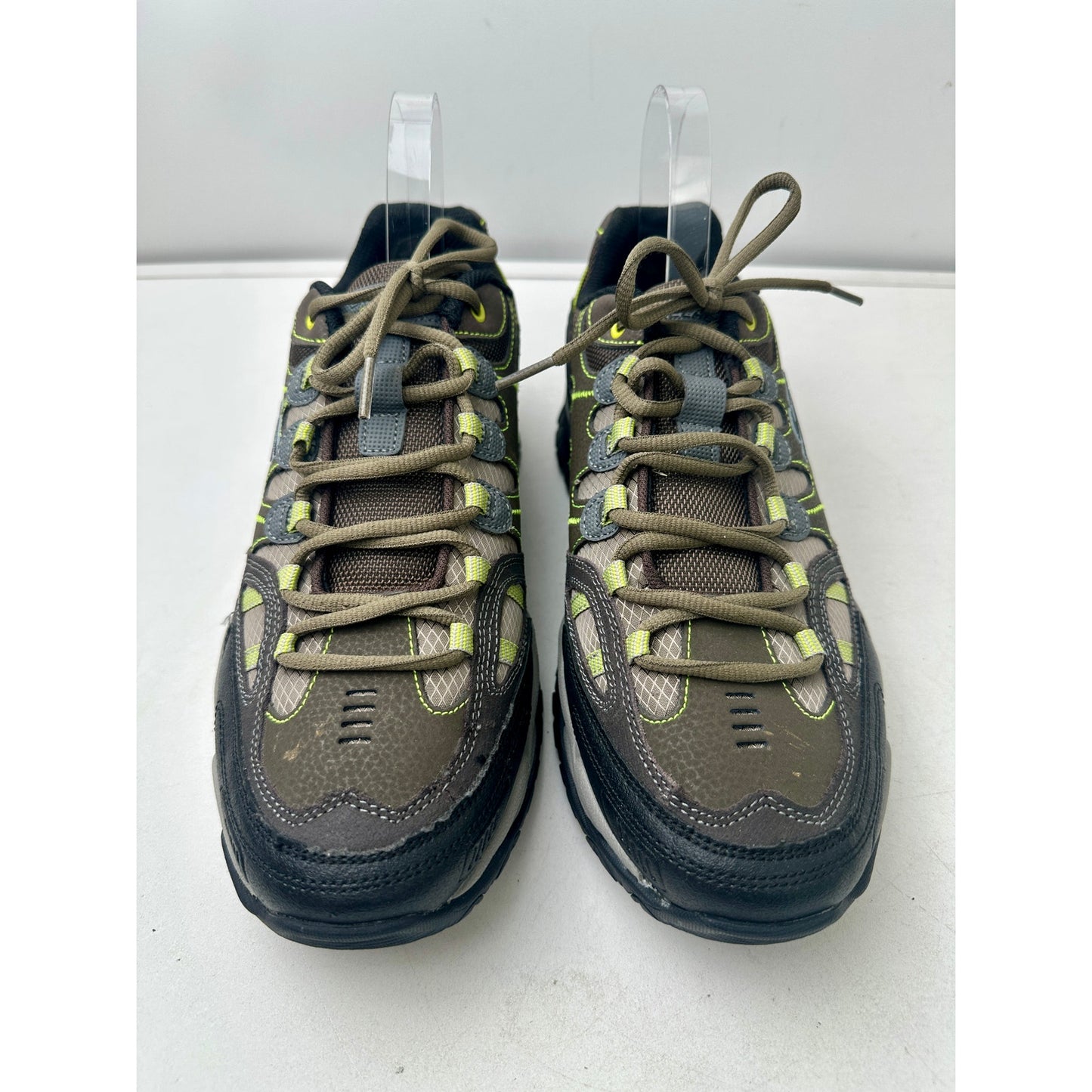 Skechers Sport Sparta 2.0 Domitia Olive/Black/Lime Trail Hiking Sneaker Men's Sz 10