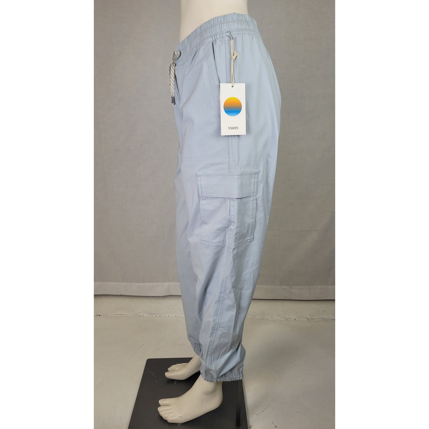 Vuori Blue Birch Jogger Pant Cargo Pockets Elastic Drawstring Women's Sz S NWT