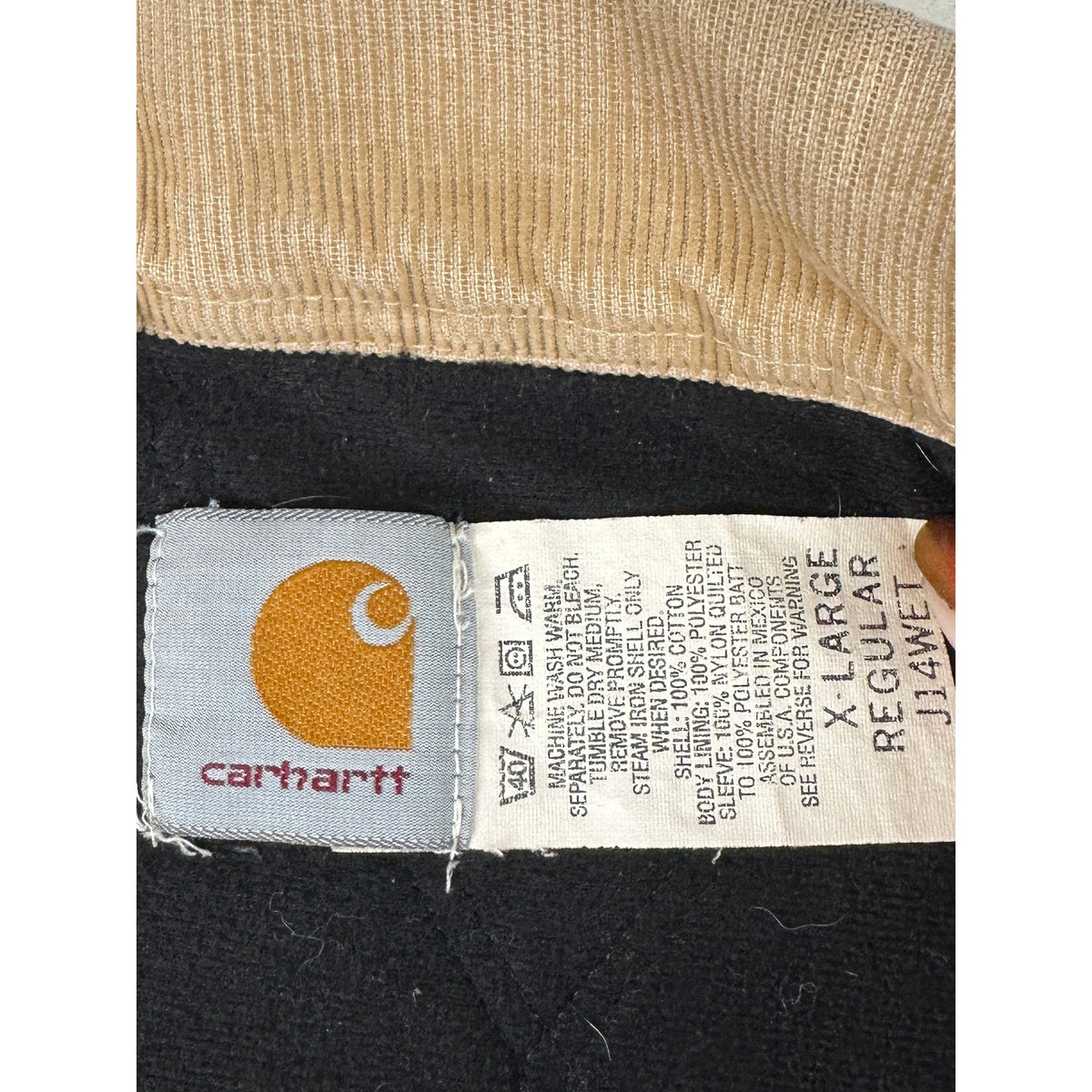 Vintage Carhartt J14WET Wheat Santa Fe Jacket Men's Sz XL
