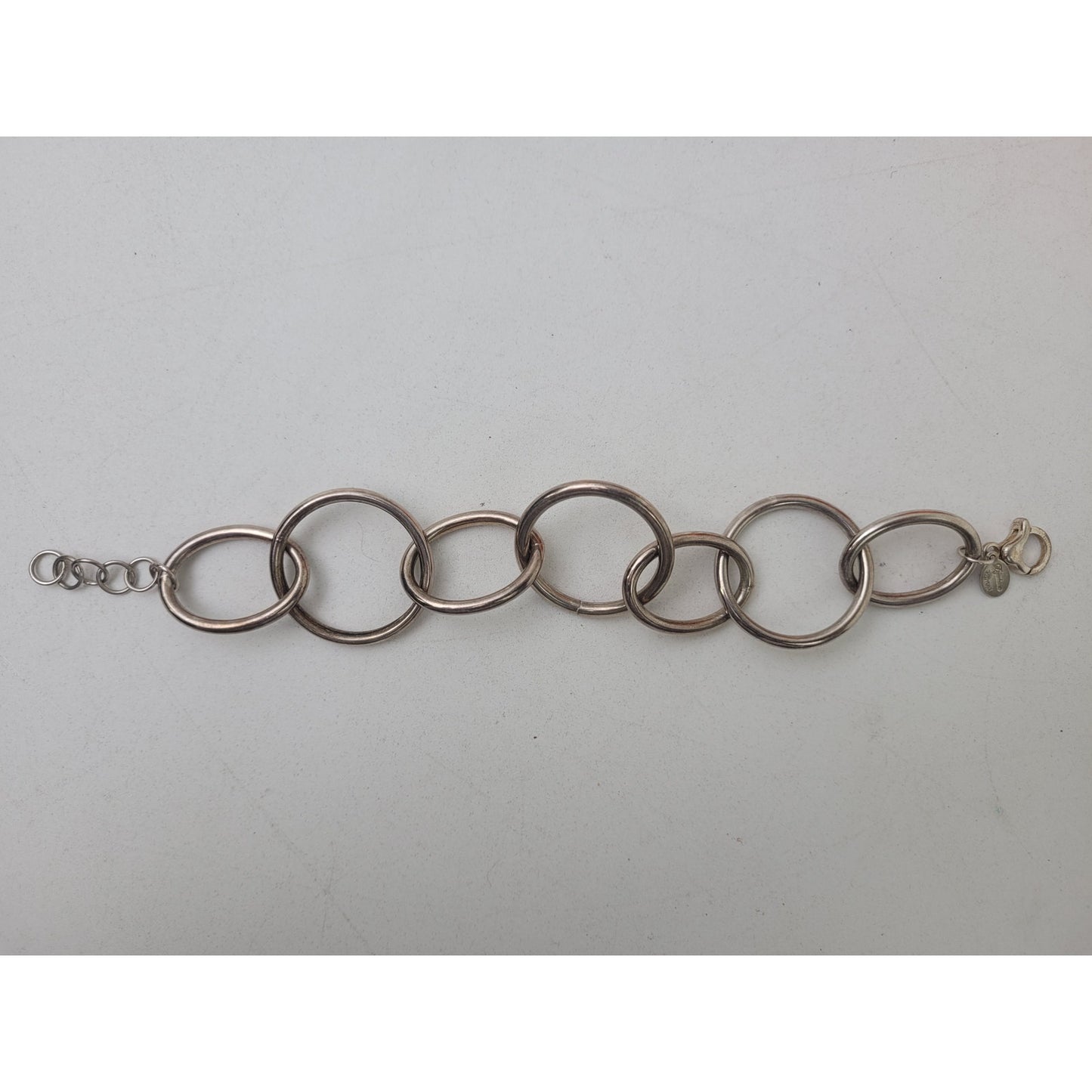Dyadema Sterling Silver Large Chain Links Bracelet Made in Italy | 13.5 grams