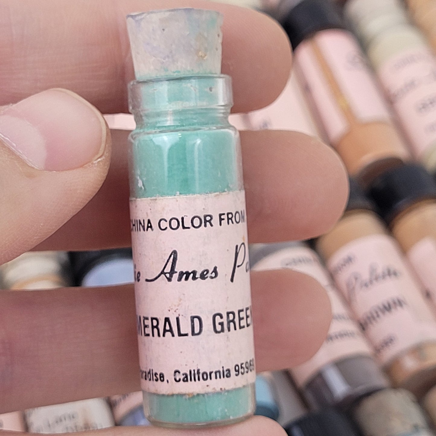 VTG Lot of 130 China Powder Paint Vials Willoughby's/Sonie Ames Palette/Various