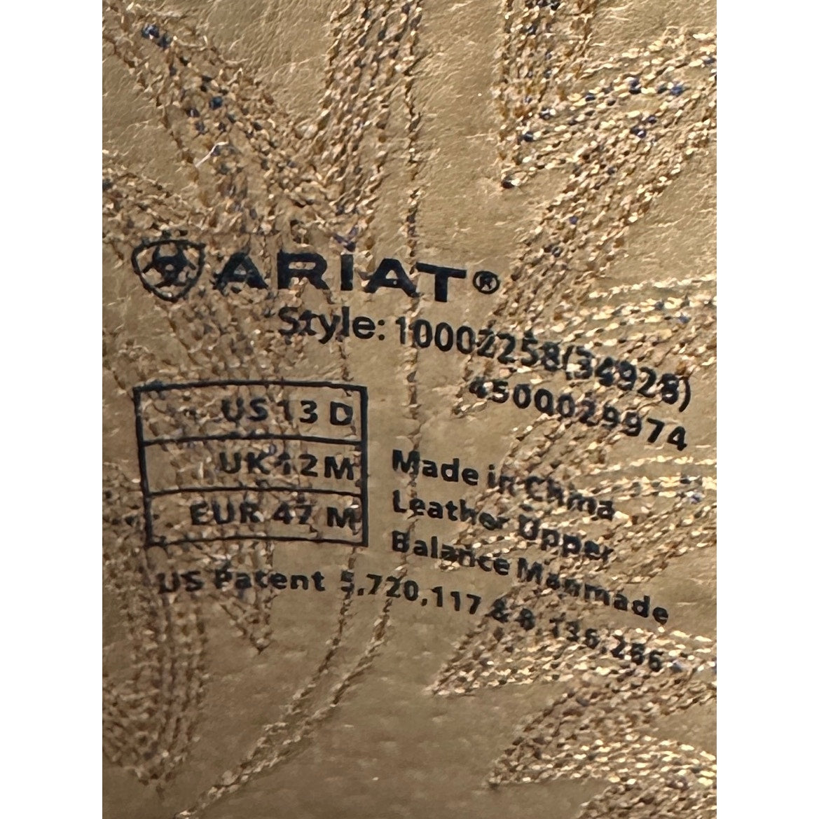 Ariat Heritage Stockman Two-Tone Western Cowboy Boots Men's Sz 13