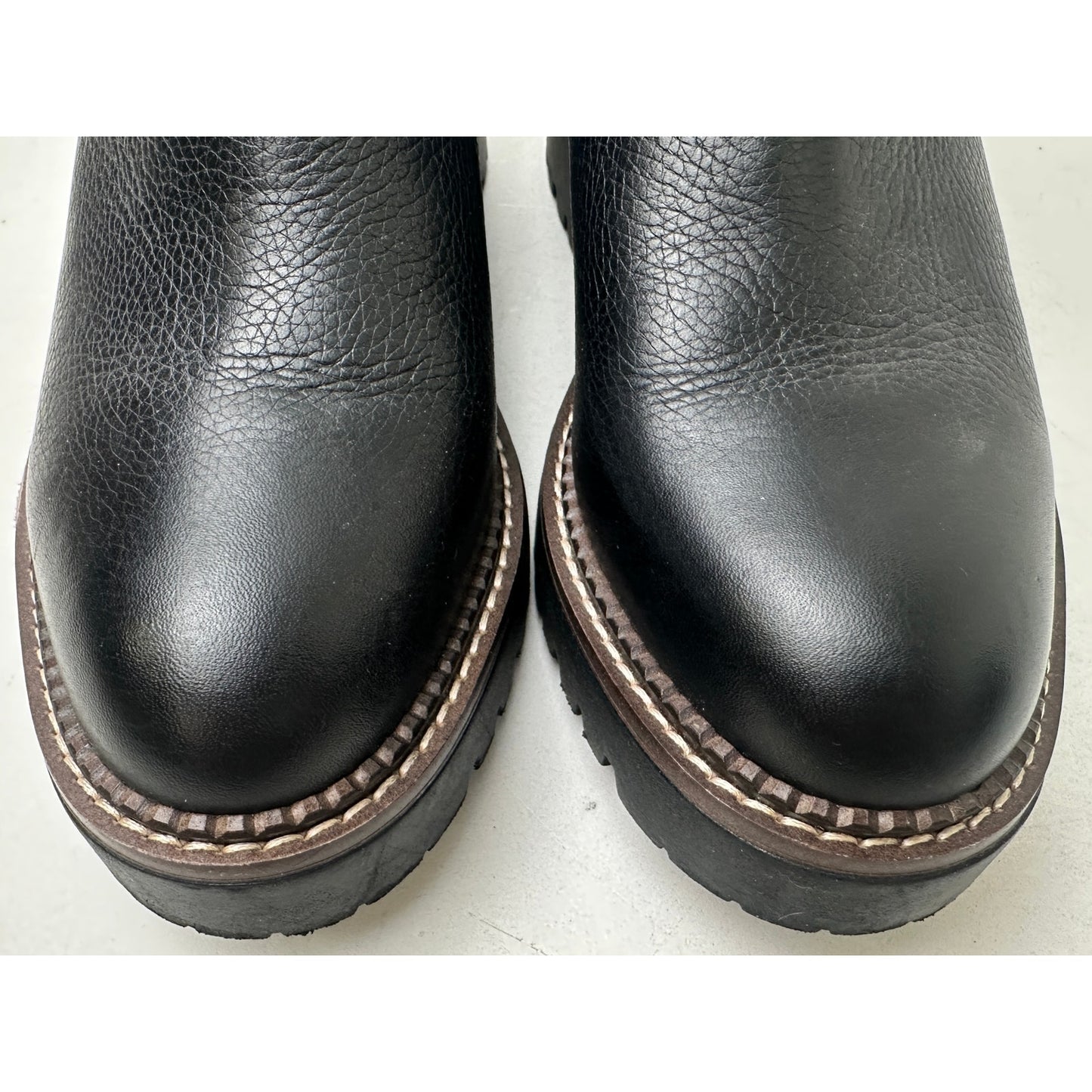 Nordstrom Water Resistant Black Leather Chelsea Lug Boots Women's Sz 8.5