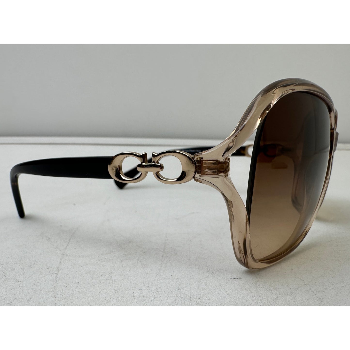 Coach HC8145 Kissing C Translucent Nude Butterfly Sunglasses