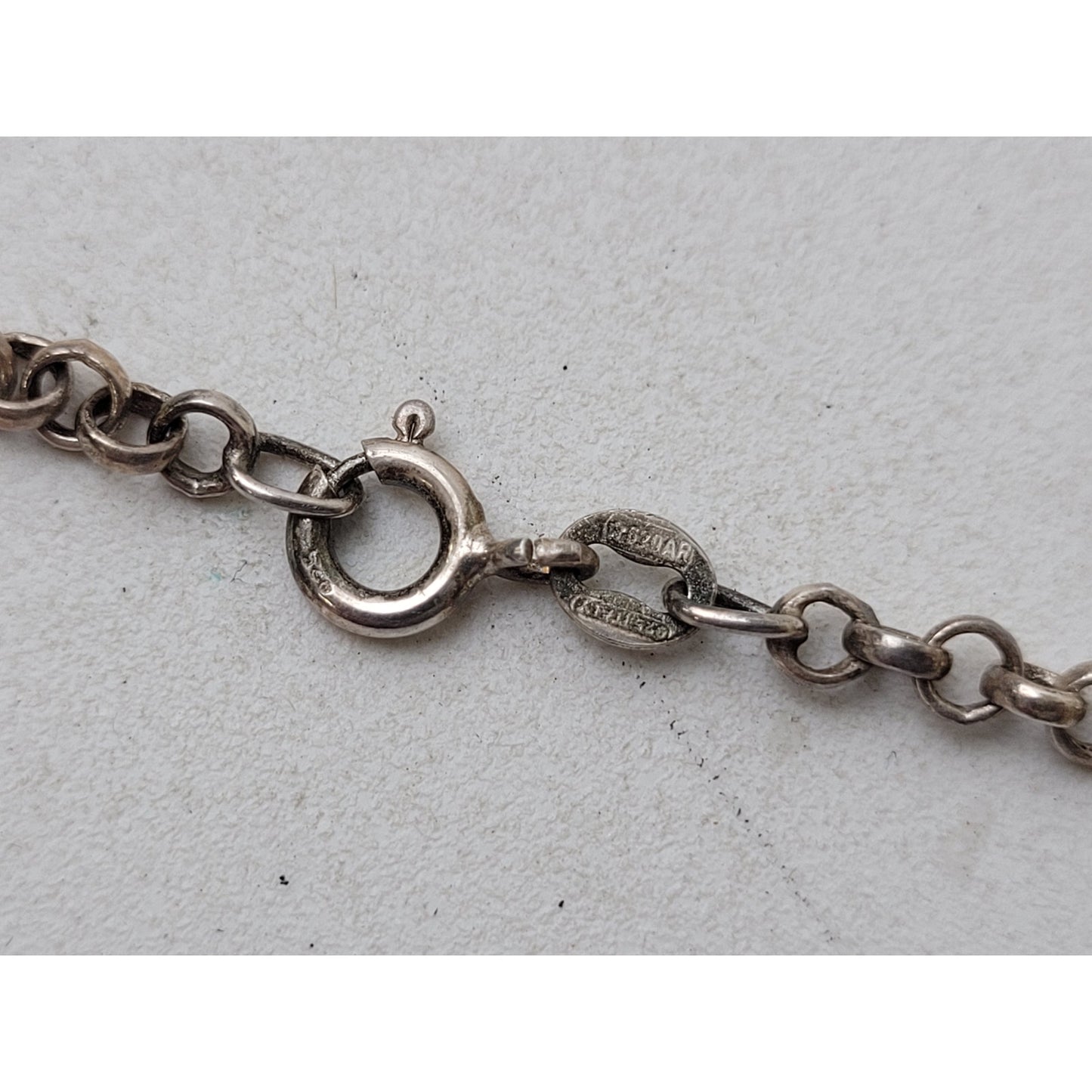 Vintage Sterling Silver Cross Pendant on 24" 925 Rolo Chain | Made in Mexico