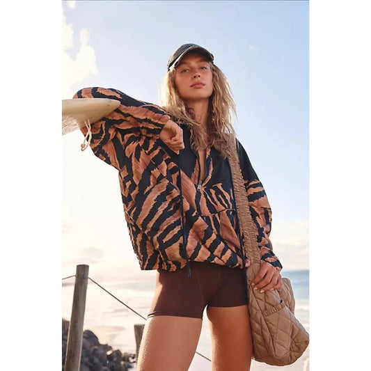 Free People Movement Walk the Line Pullover Tiger Stripe Sz XS NWT MSRP $198