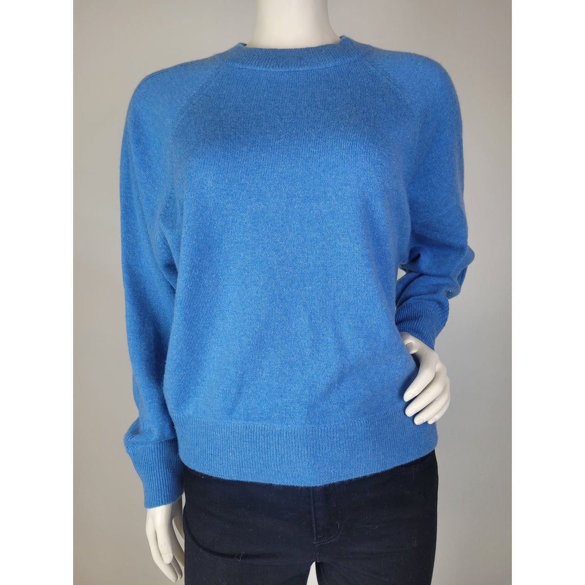 Kinross Cashmere 100% Cashmere Blue Pullover Sweater Women's Sz S