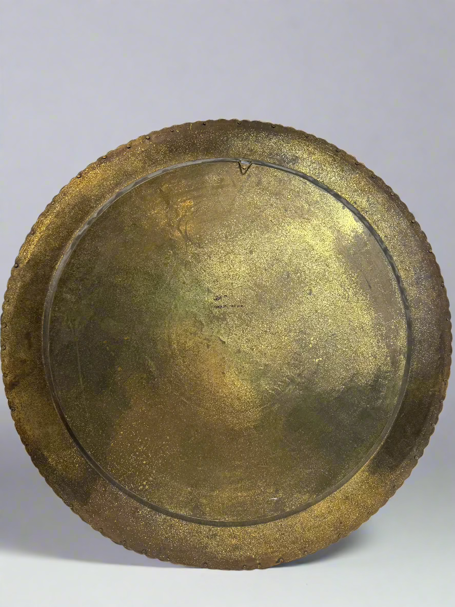Vintage Collectable Mid Century Chinese Brass Plate (22")
