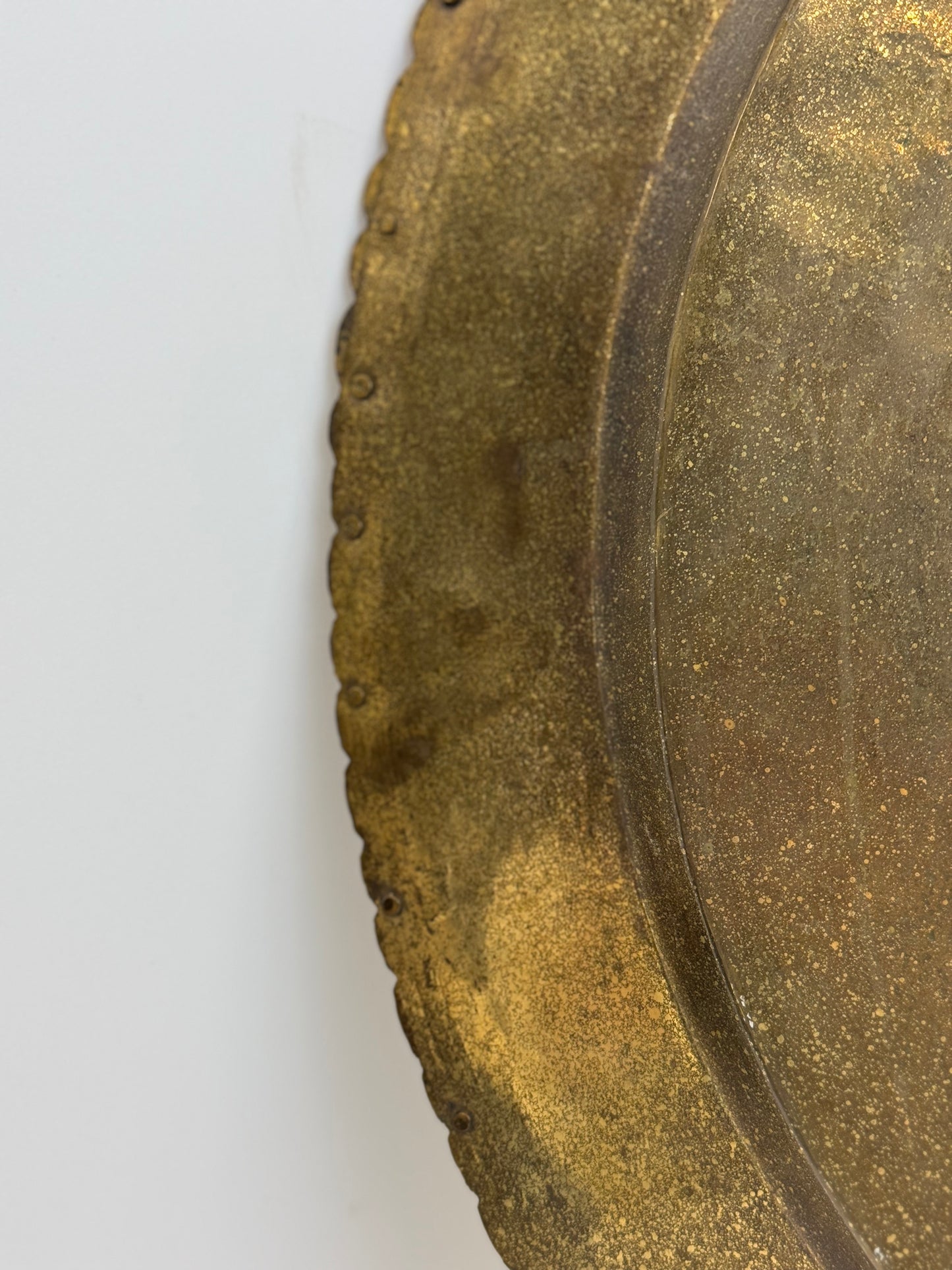 Vintage Collectable Mid Century Chinese Brass Plate (22")